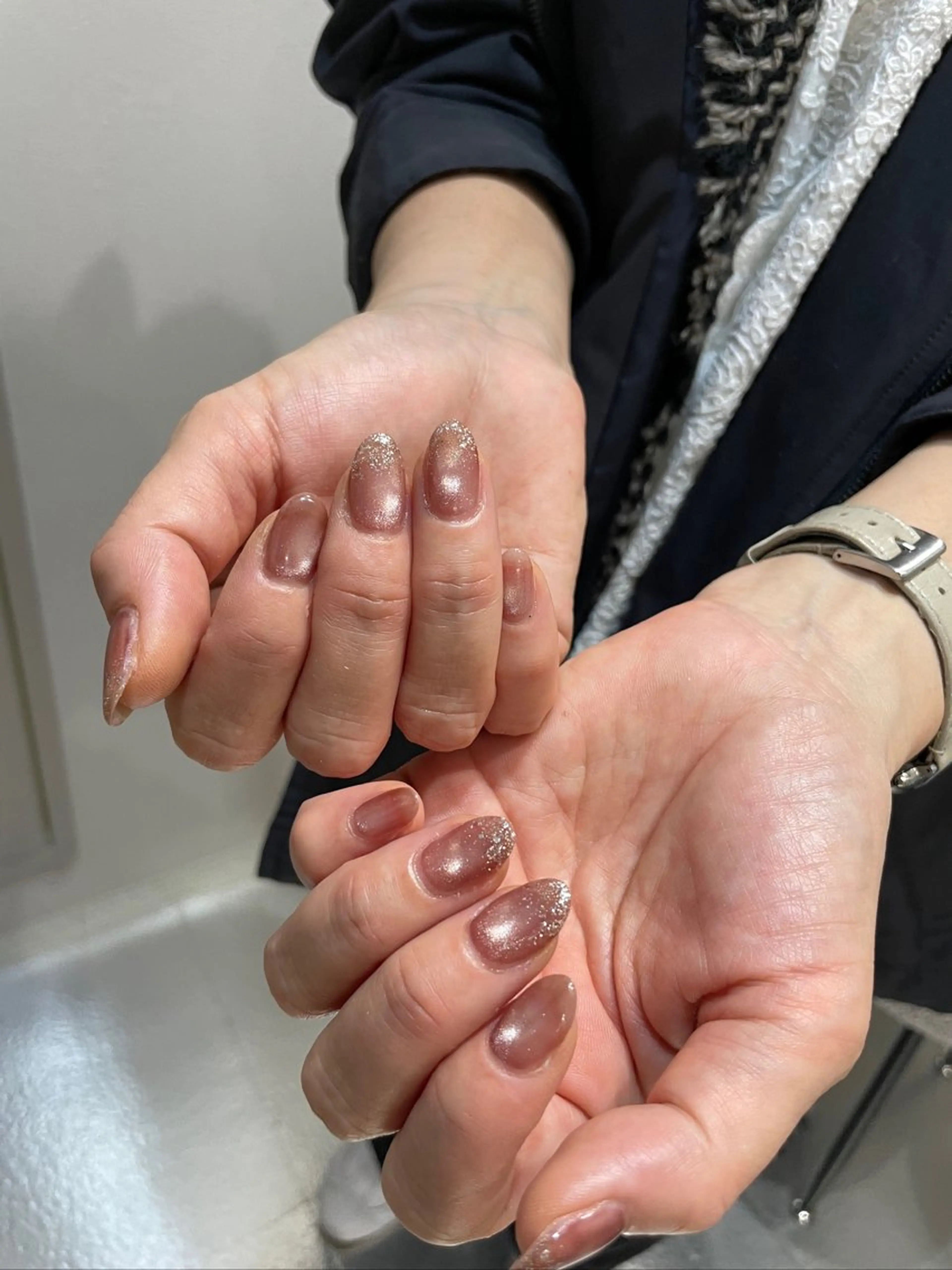 ネイル アートネイル ラメ(グリッター) マグネットネイル ハンドネイル Kelly nail Rinのネイルデザイン