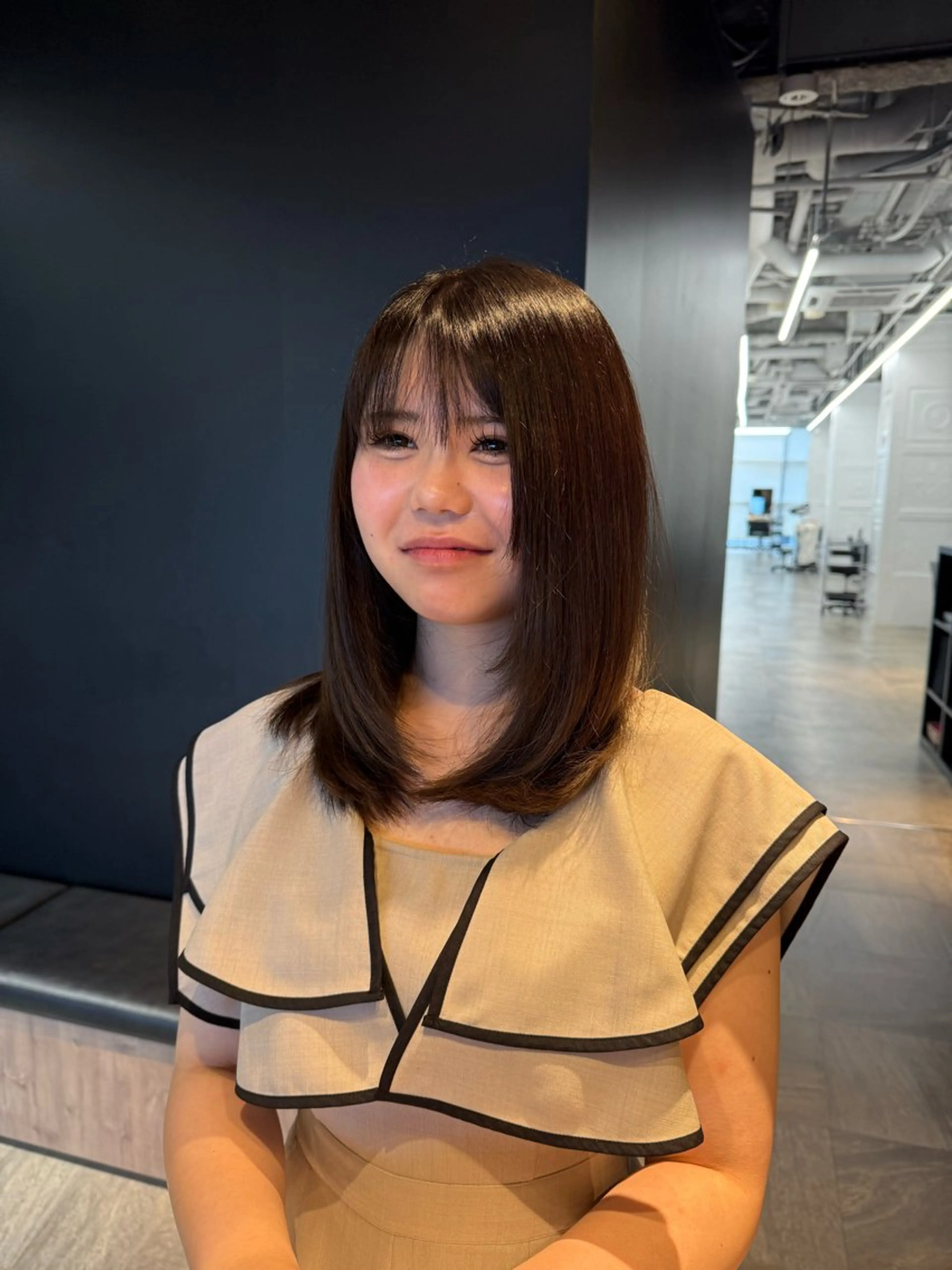 ミディアム ヘアカラー トリートメント 髪質改善/艶髪特化 /透明感✨️こうめいのヘアスタイル