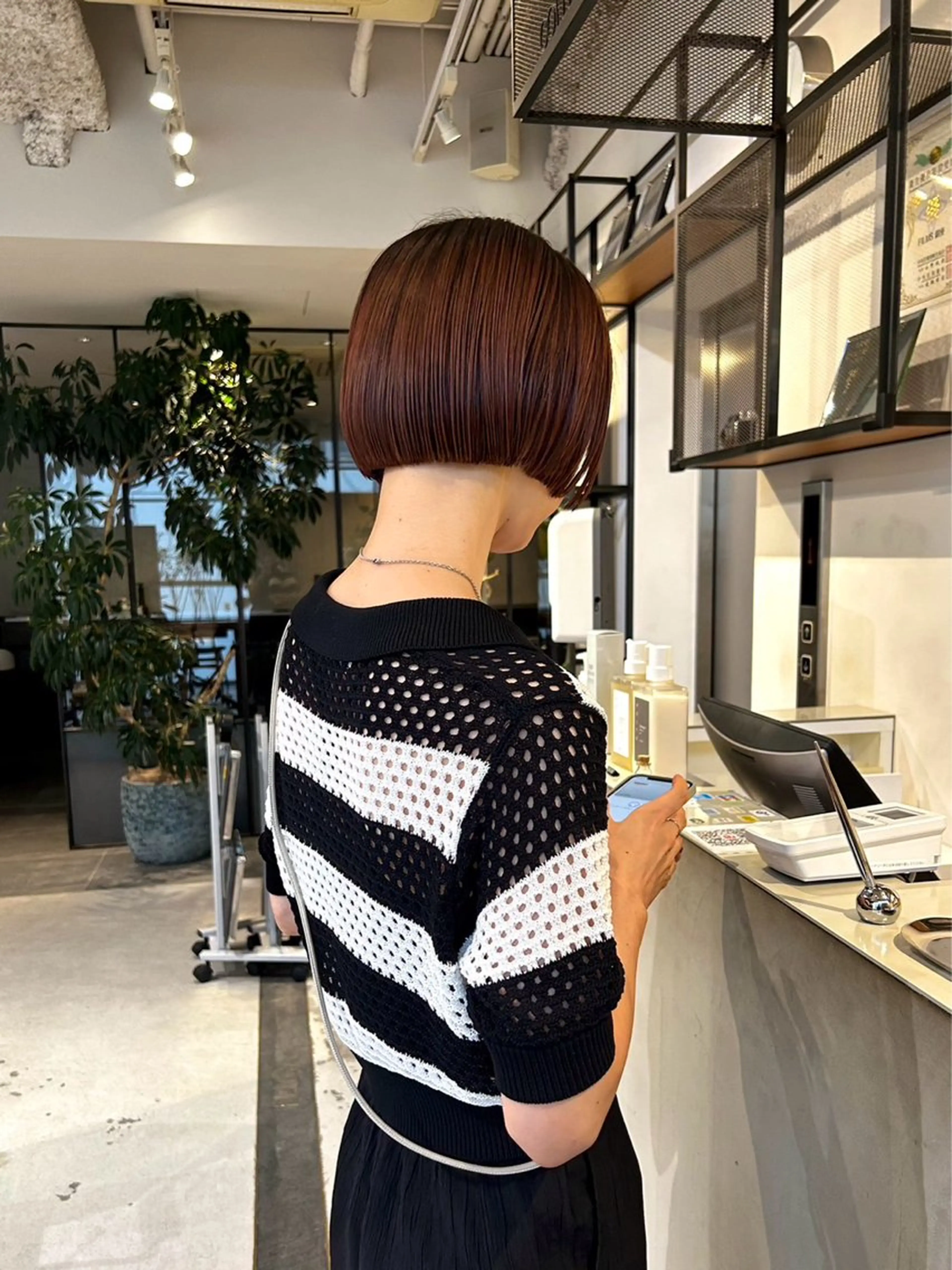 ショート カラー ボブ タグチ アスカのヘアスタイル
