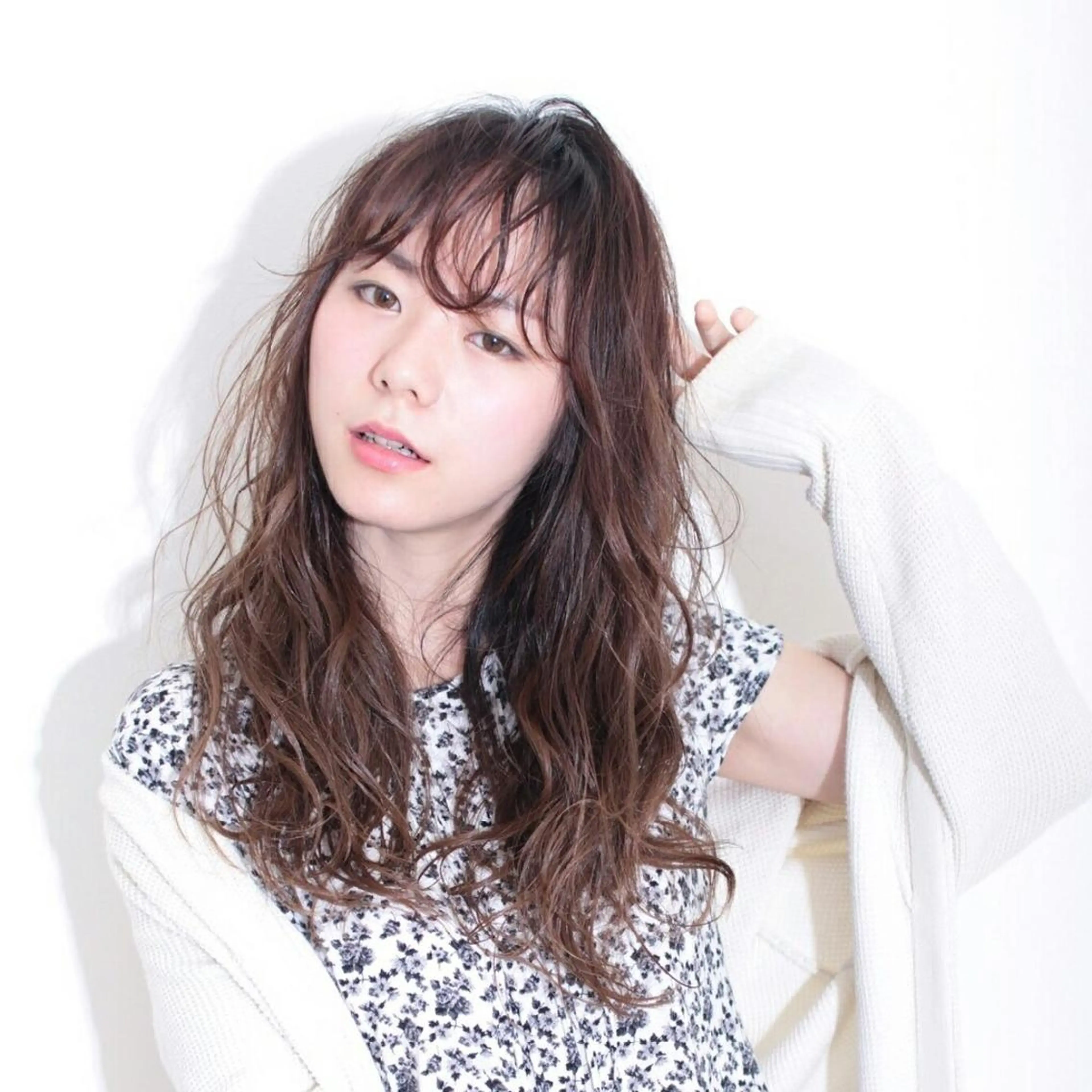 セミロング セミロングパーマ Ash 店長　山下達也のヘアスタイル