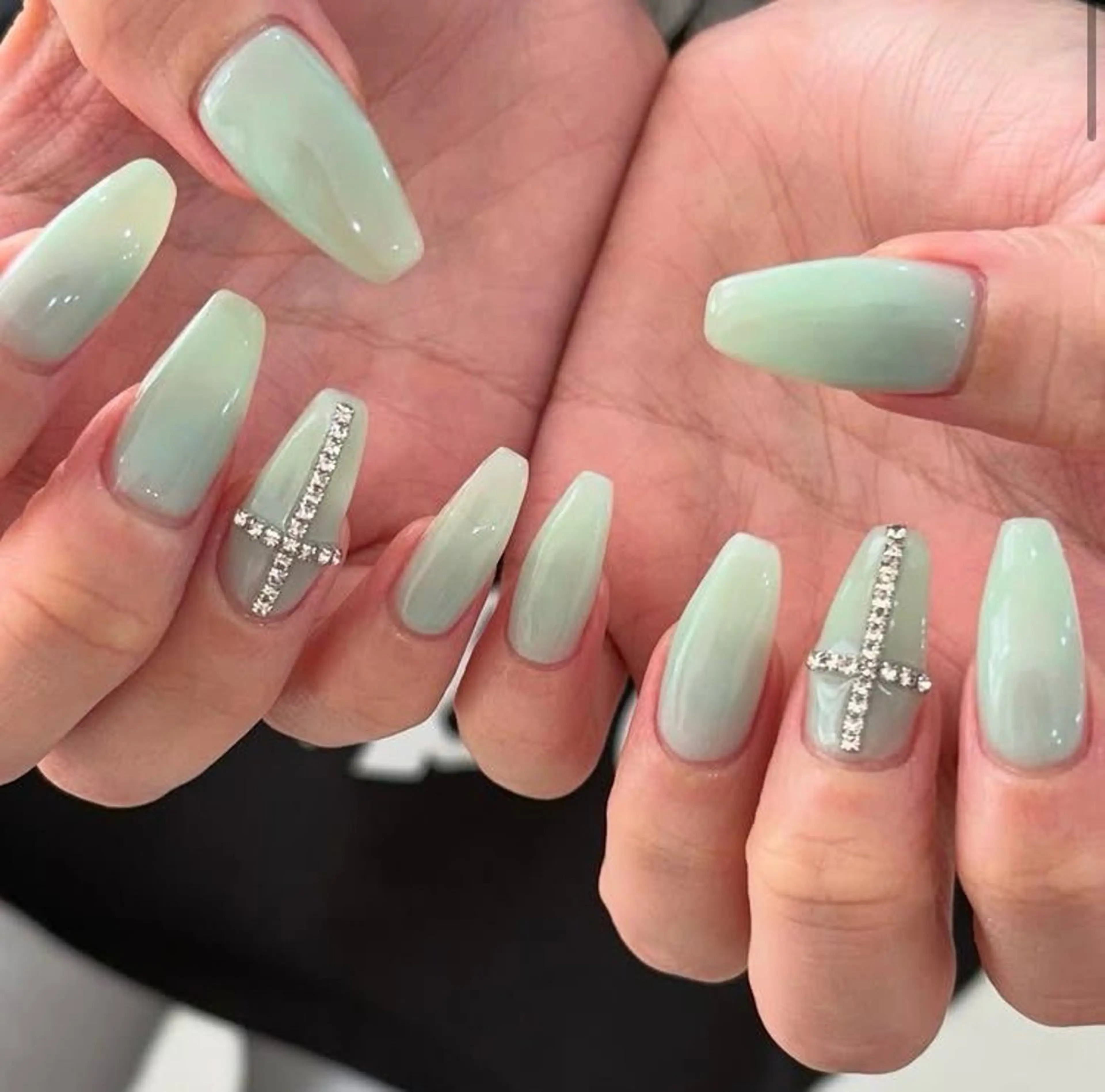 ネイル 韓国ネイル 持ち込み ニュアンスネイル ネイルチップ 冬ネイル RINN ANA.CHUOのネイルデザイン