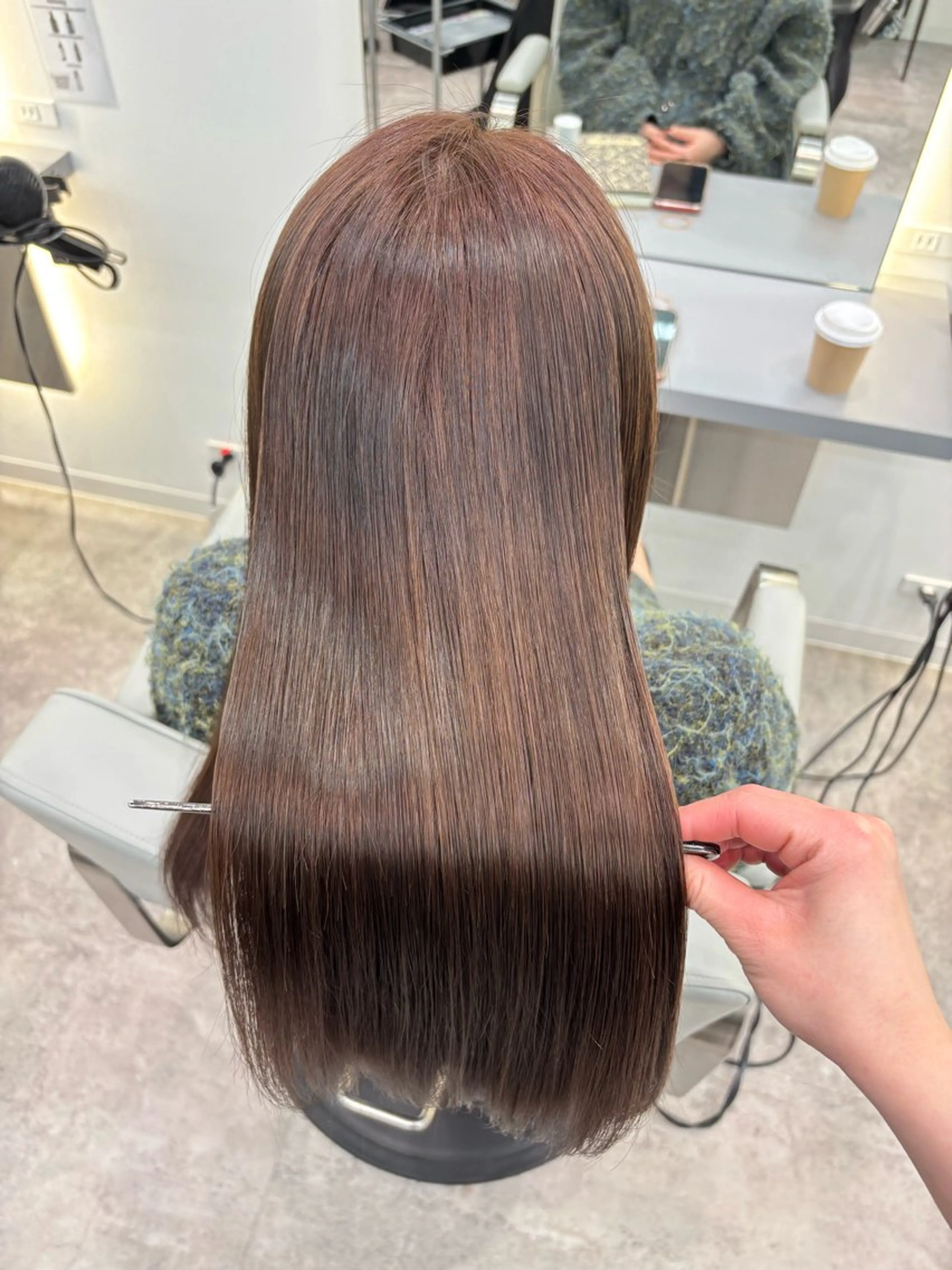 セミロング 縮毛矯正 ALLY所属・🫧透明感カラー🫧 AYANAのヘアスタイル