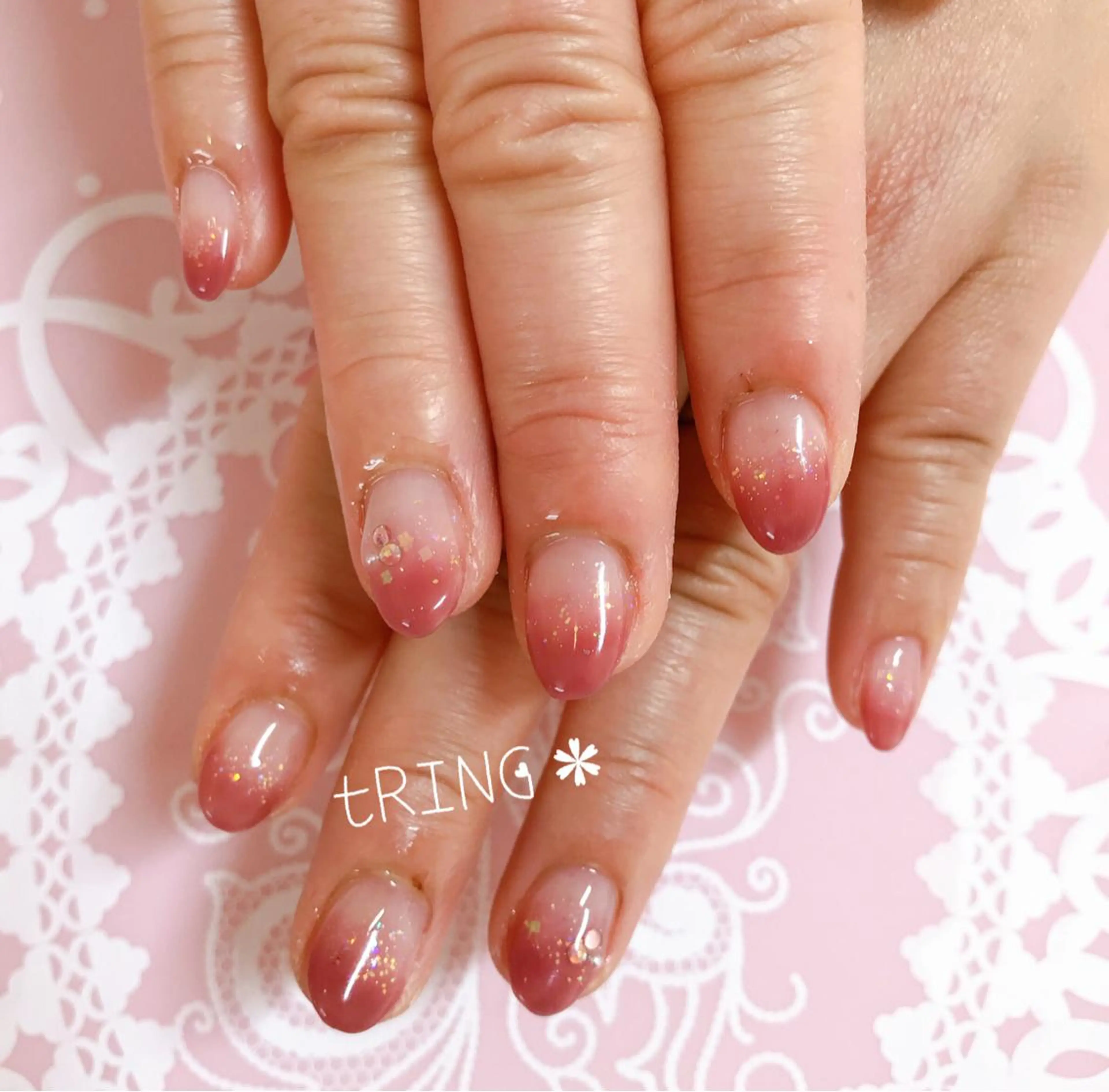 ネイル ハンドネイル tRING＊ しいの木台のネイルデザイン