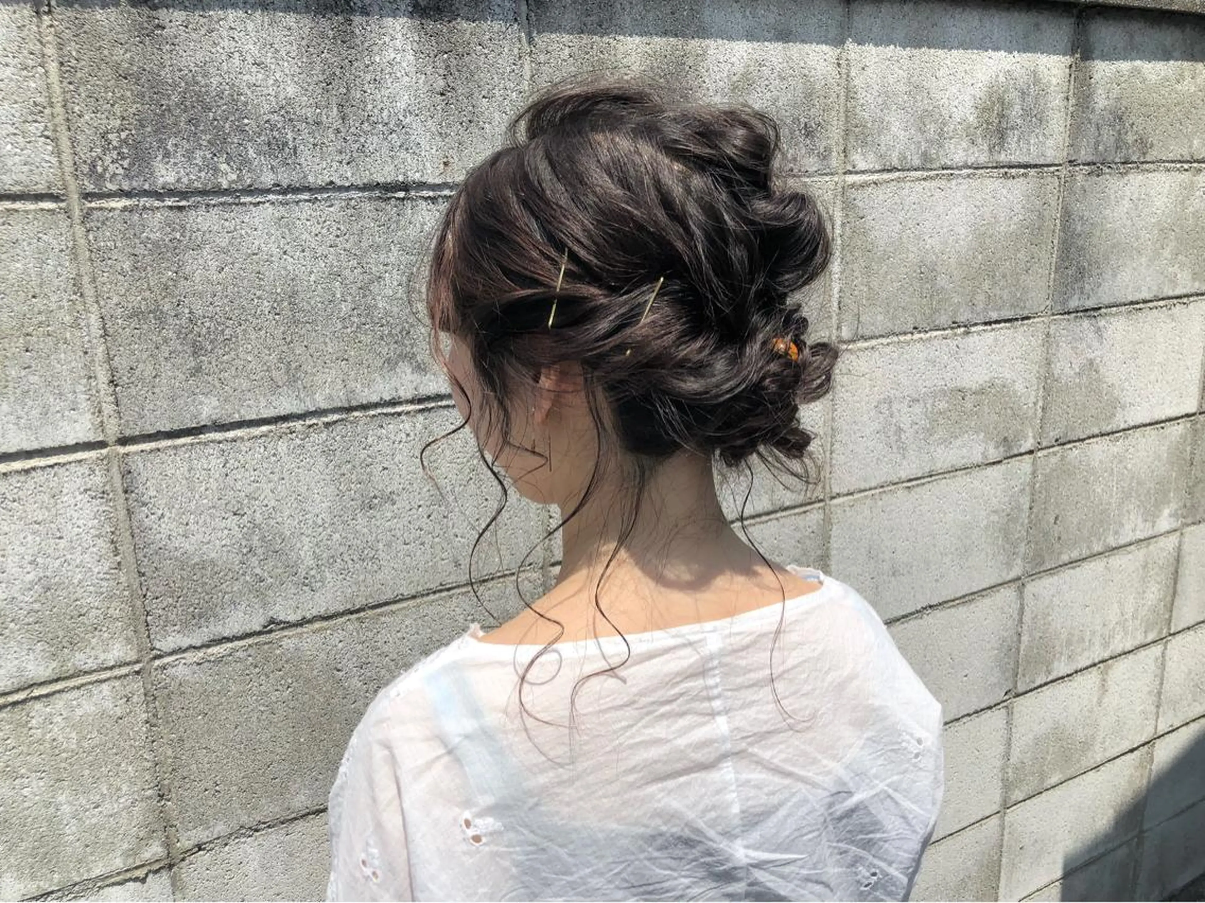 ミディアム ヘアアレンジ 浴衣 ツキノキ ミナのヘアスタイル