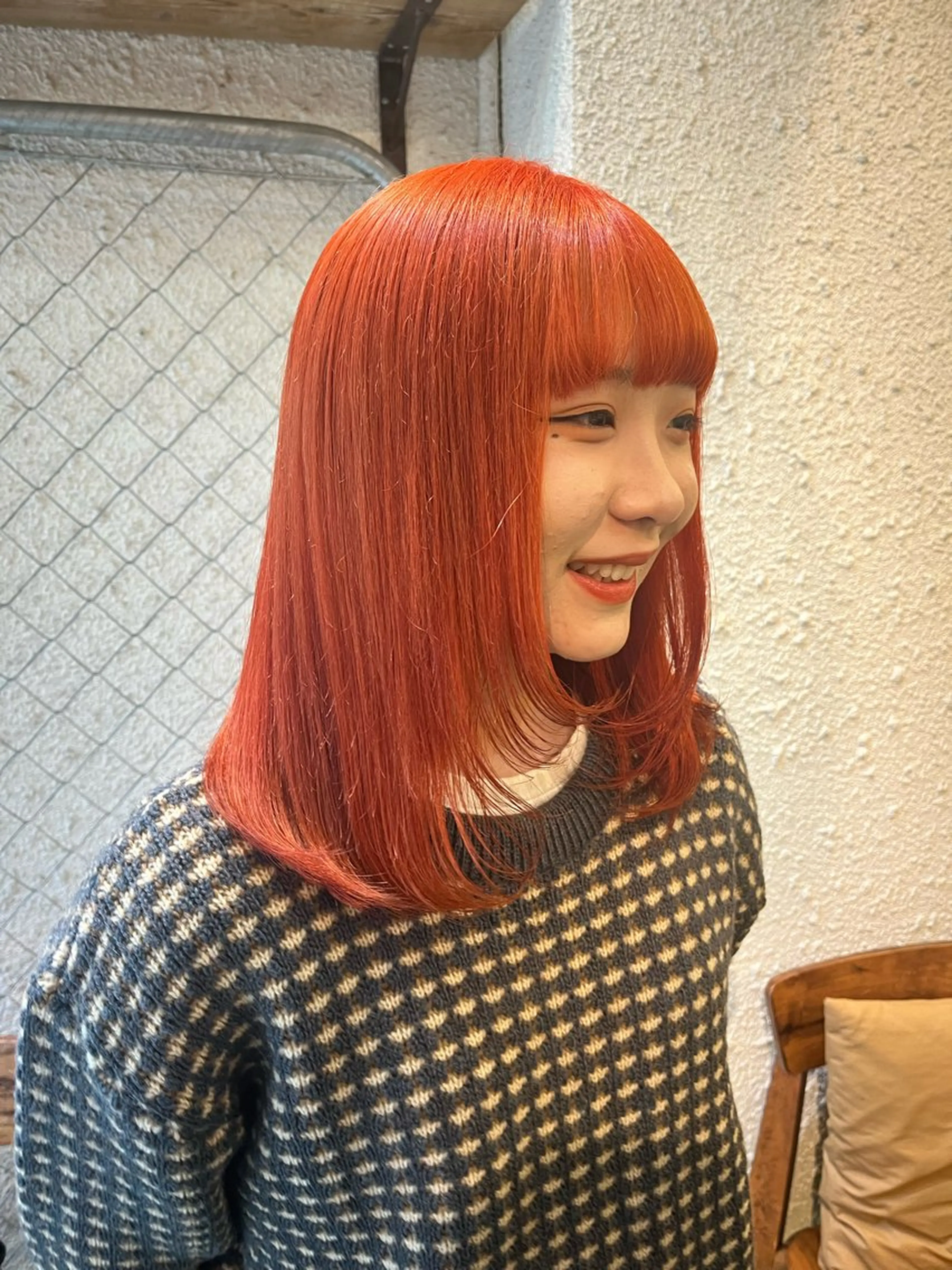 ミディアム カラー ハイトーンを育てる ブリーチカラー/牧原のヘアスタイル