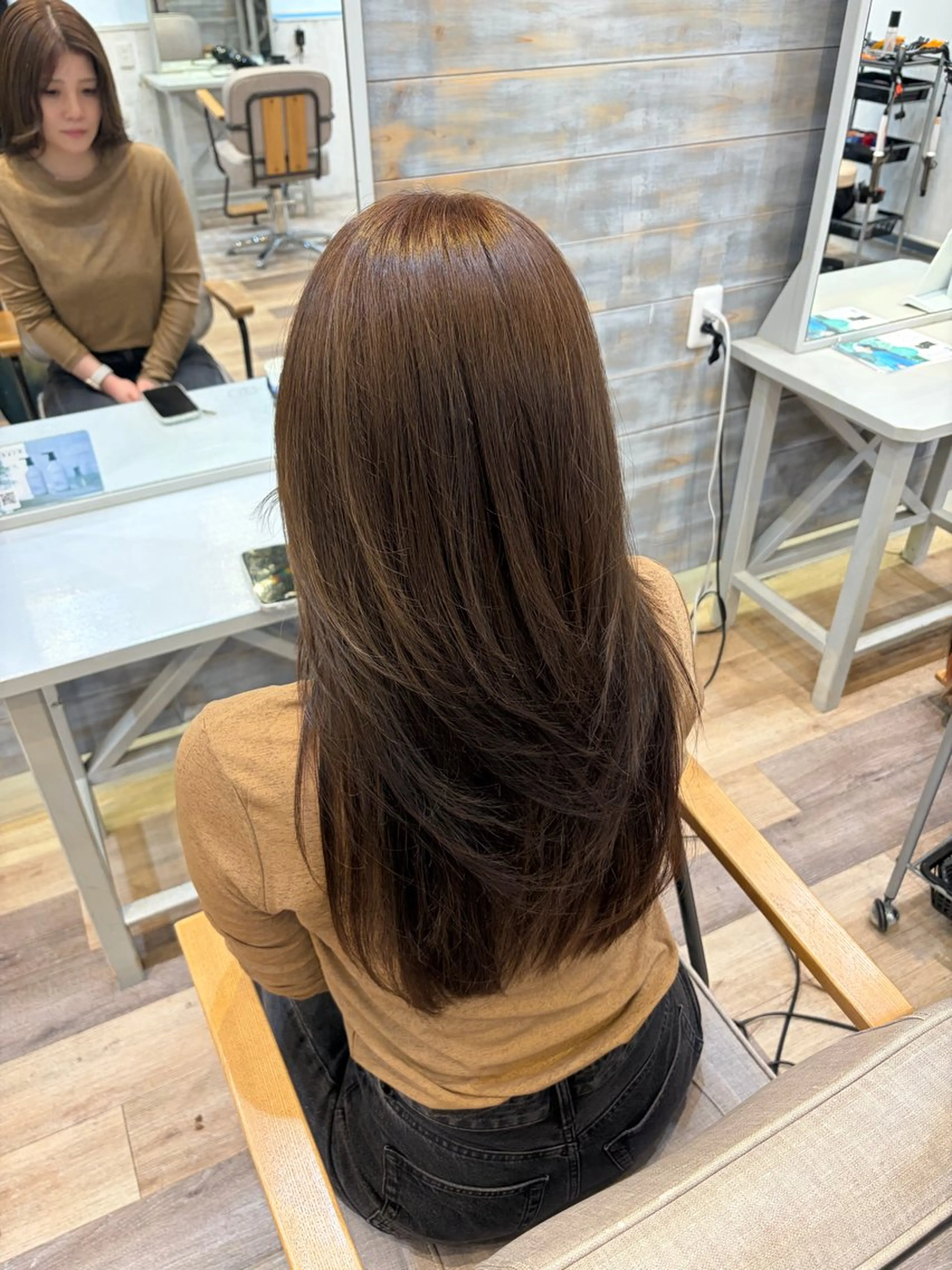 ロング レイヤーカット カット ヘアカラー りゅうせい ／モデル募集中のヘアスタイル