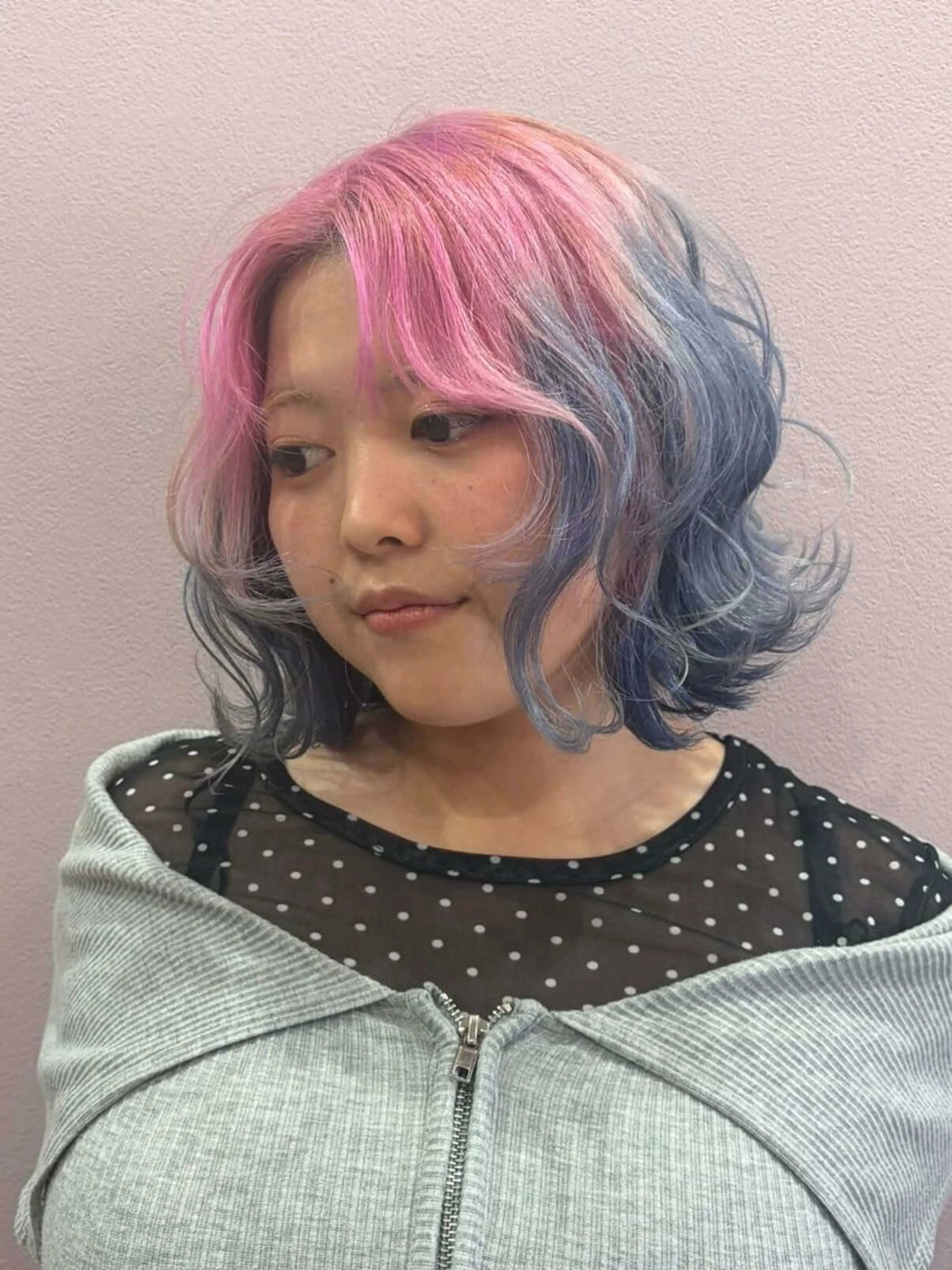 ミディアム カラー ハイトーン/ブリーチ .⋆𝜗𝜚BoN♡のヘアスタイル