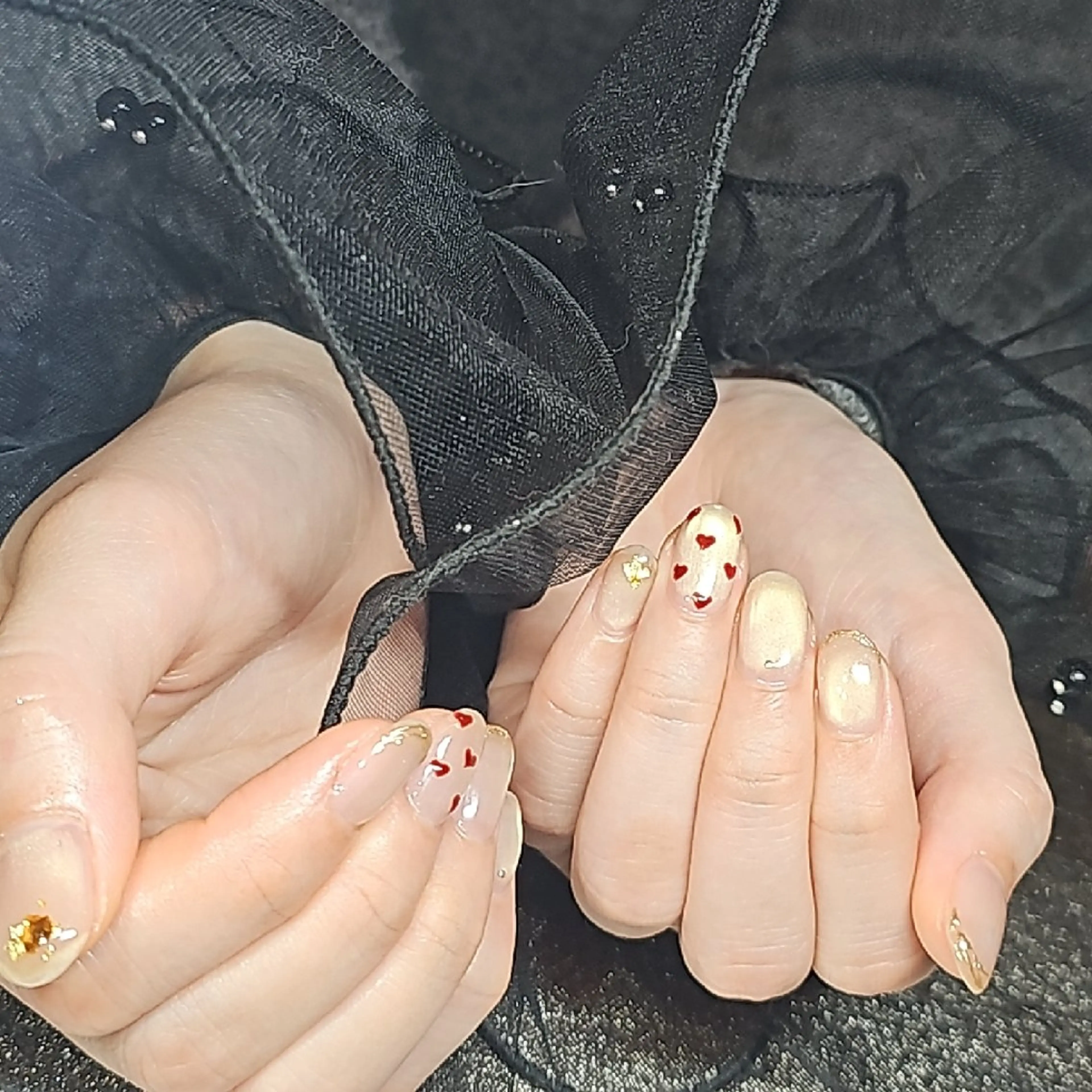 ネイル ハート マグネットネイル ニュアンスネイル salon de Princess所属・salon de  Princessのネイルデザイン