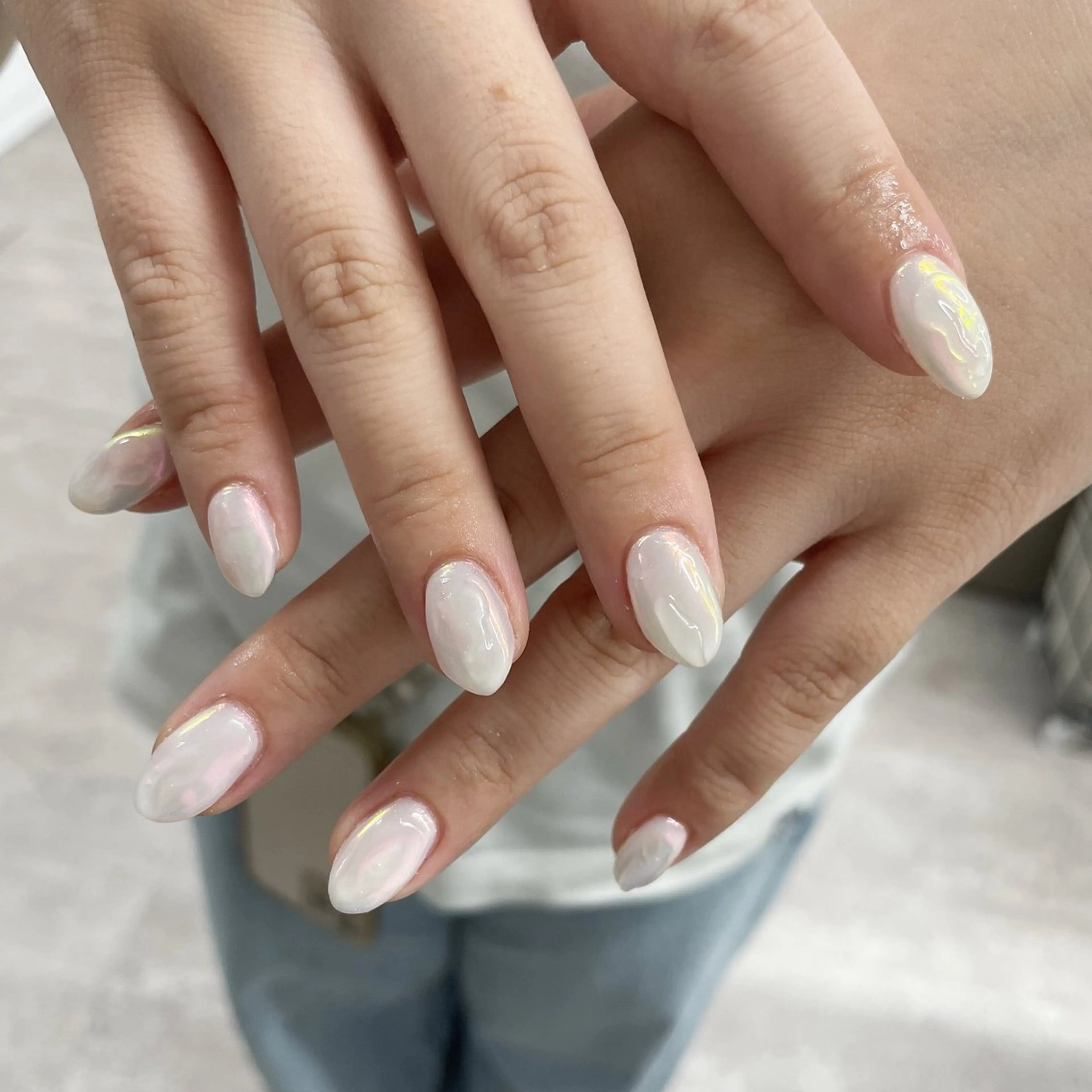 ネイル オーロラネイル ぷっくりネイル Bianca川越西口 KITAZAKI🫧のネイルデザイン