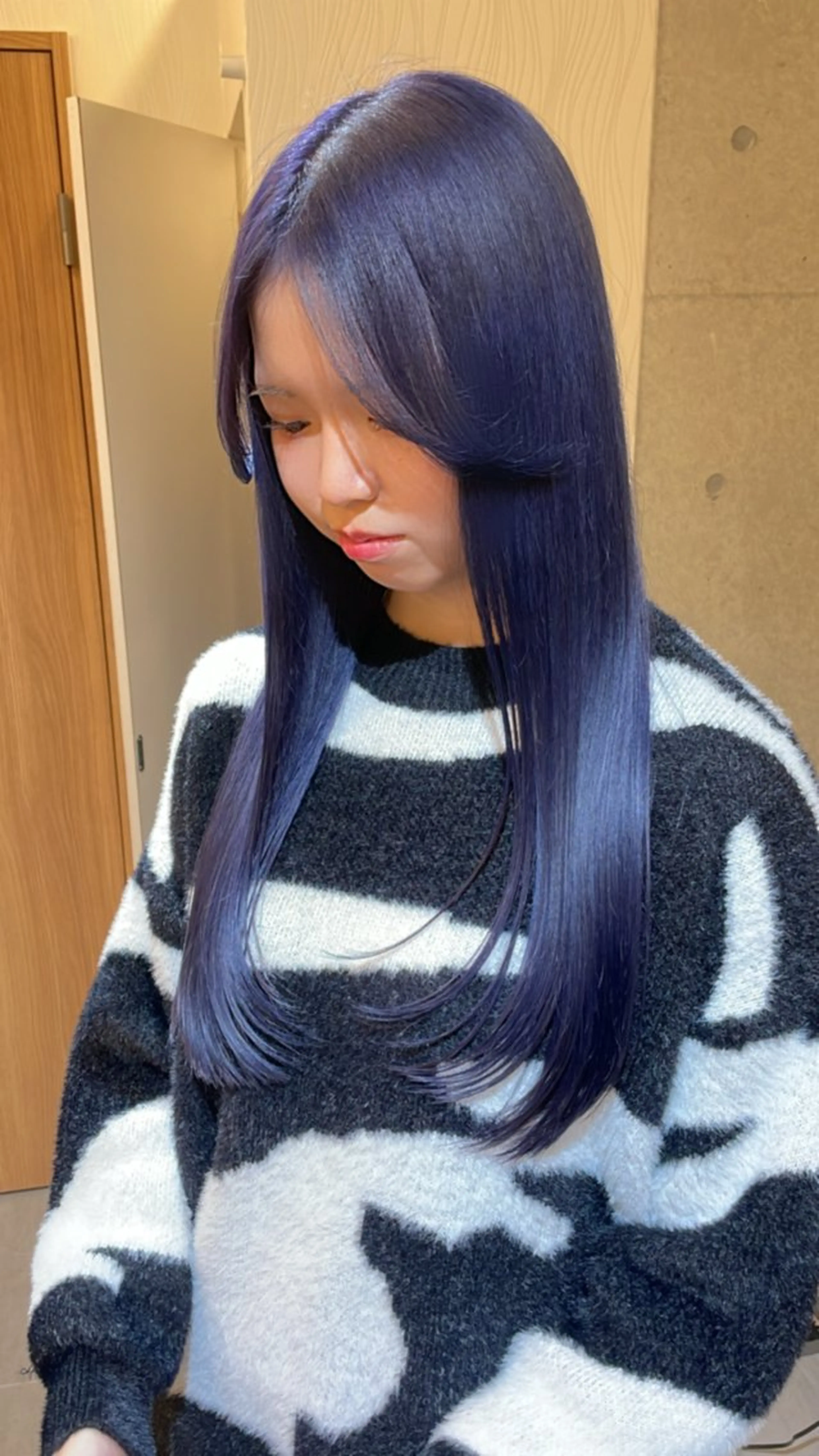 ロング カラー ブリーチ ラベンダーカラー パープルカラー レイヤーカット 羽田翔大/ブリーチ/ ボブカット/店長のヘアスタイル