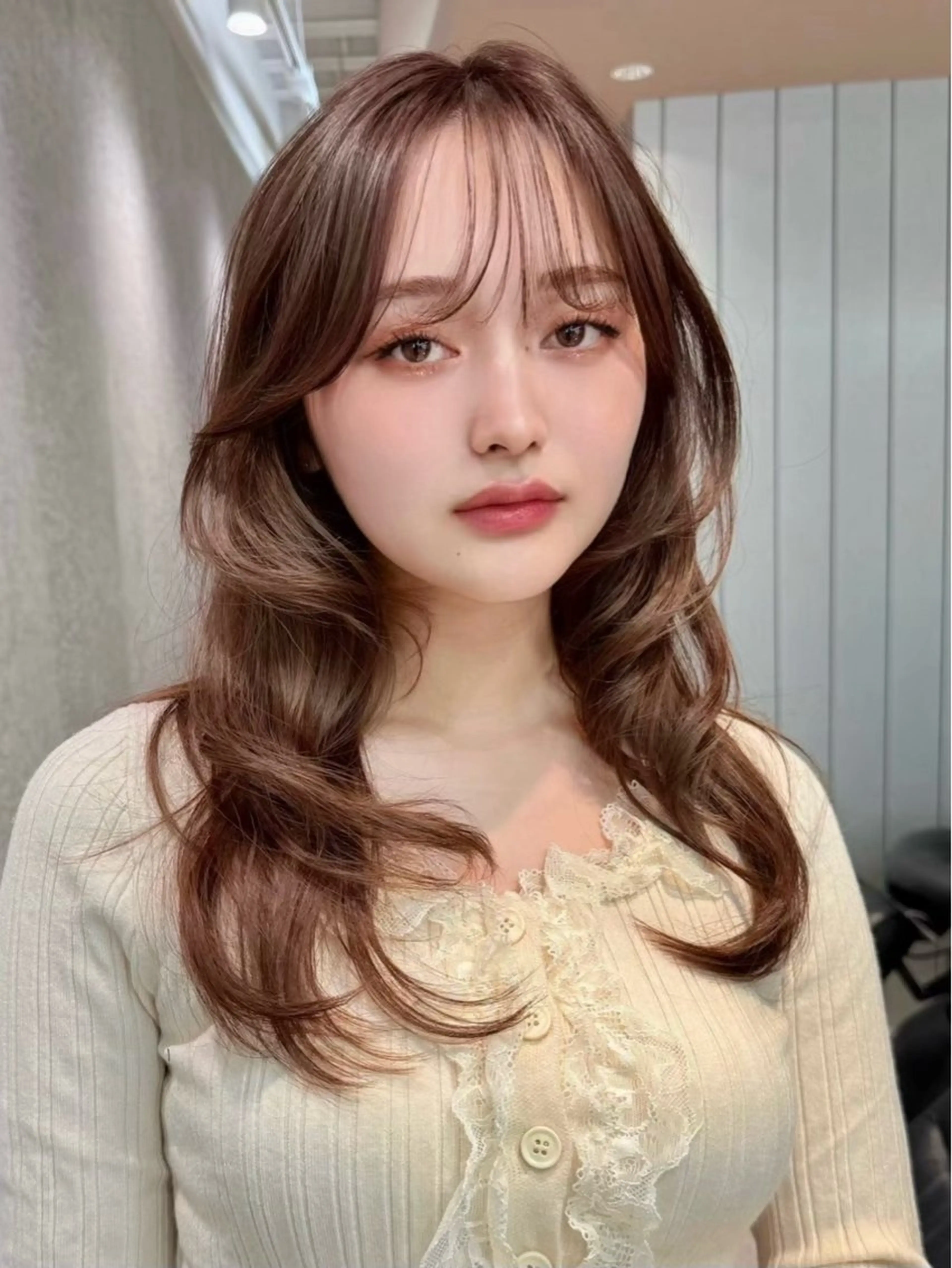 ロング 大宮🤍縮毛矯正 レイヤー🪽なるのヘアスタイル