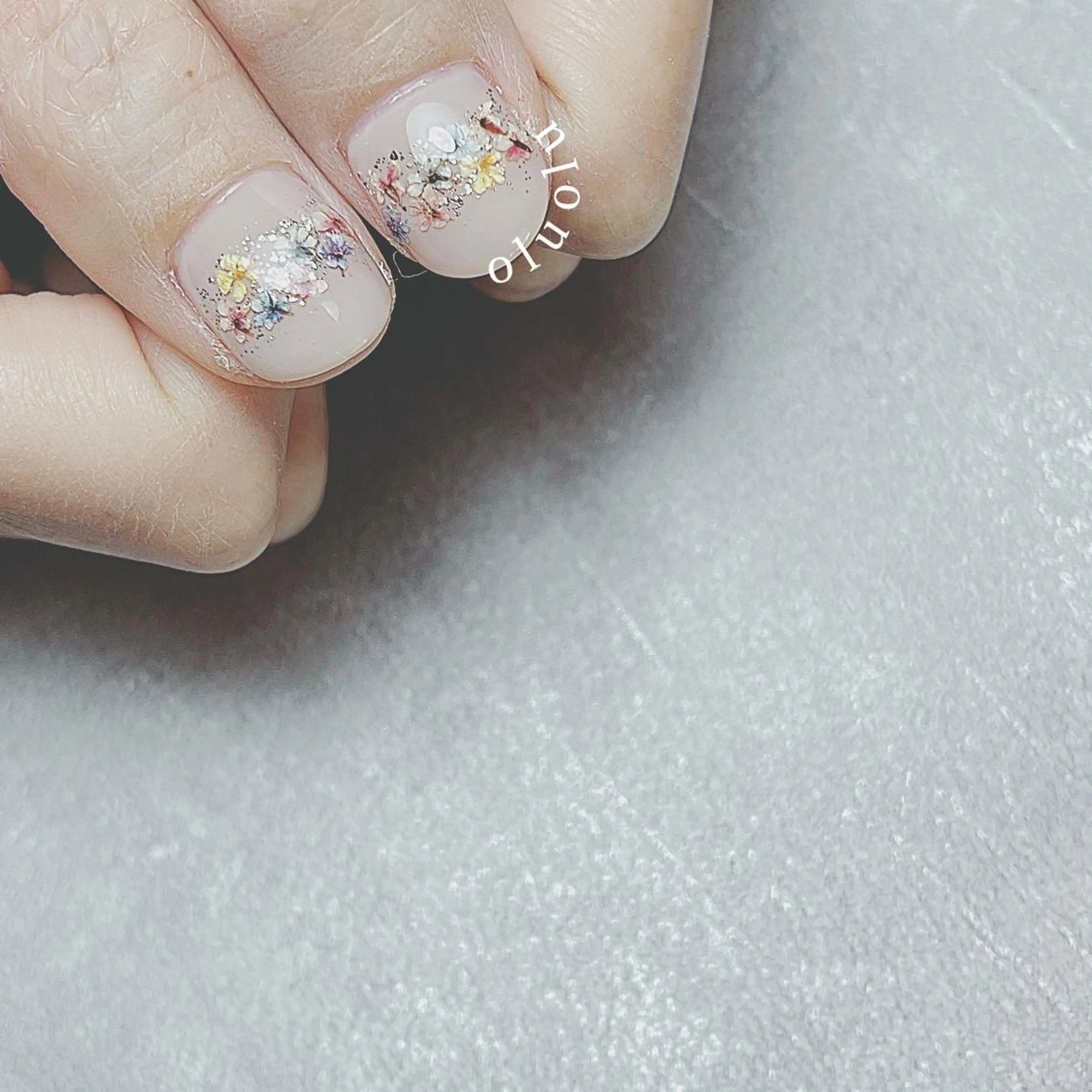 ネイル アートネイル フラワーネイル フットネイル ニュアンスネイル ショートネイル 大村 紬華のネイルデザイン