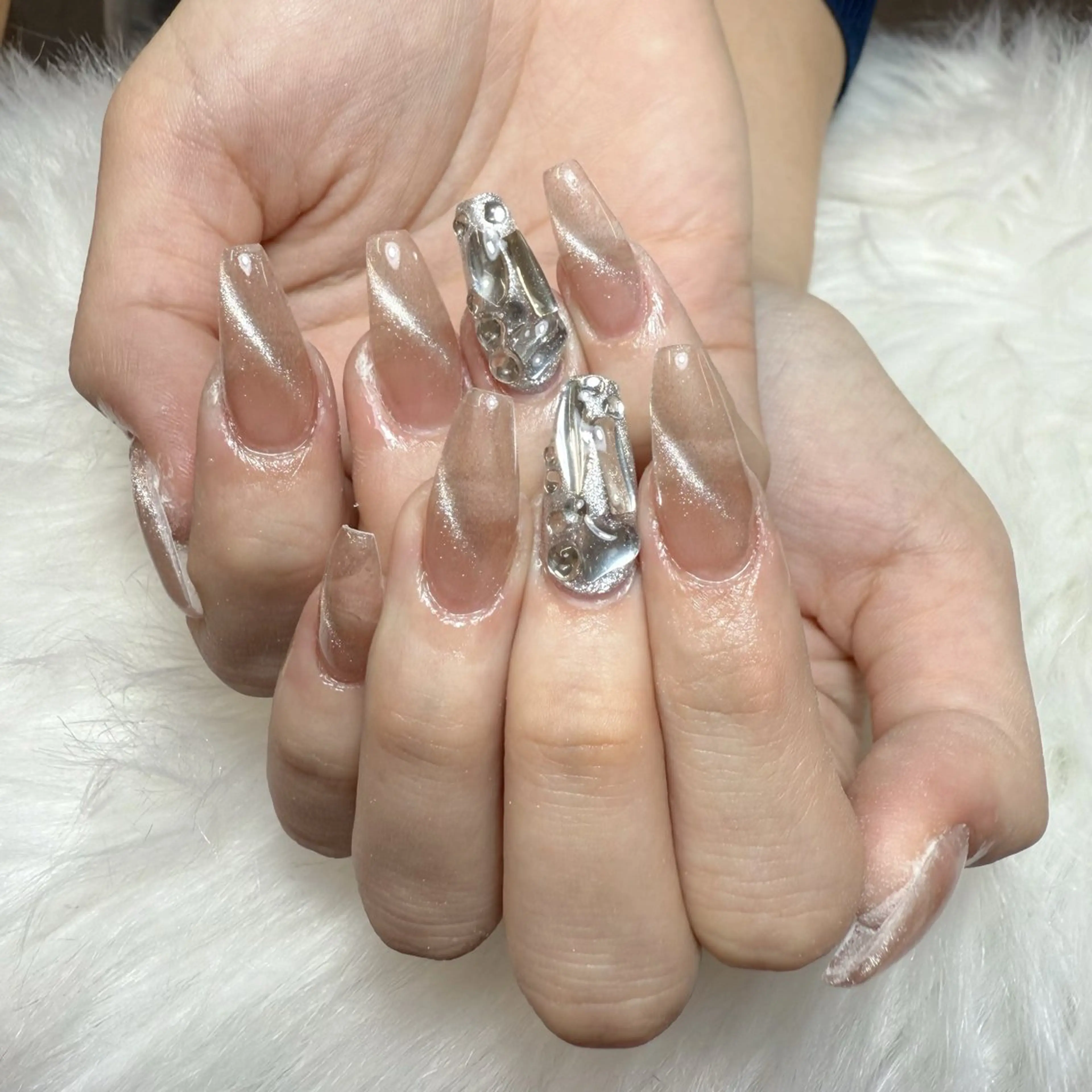 ネイル ハンドネイル 🎀nana🫧 ワンホンネイル🎀のネイルデザイン