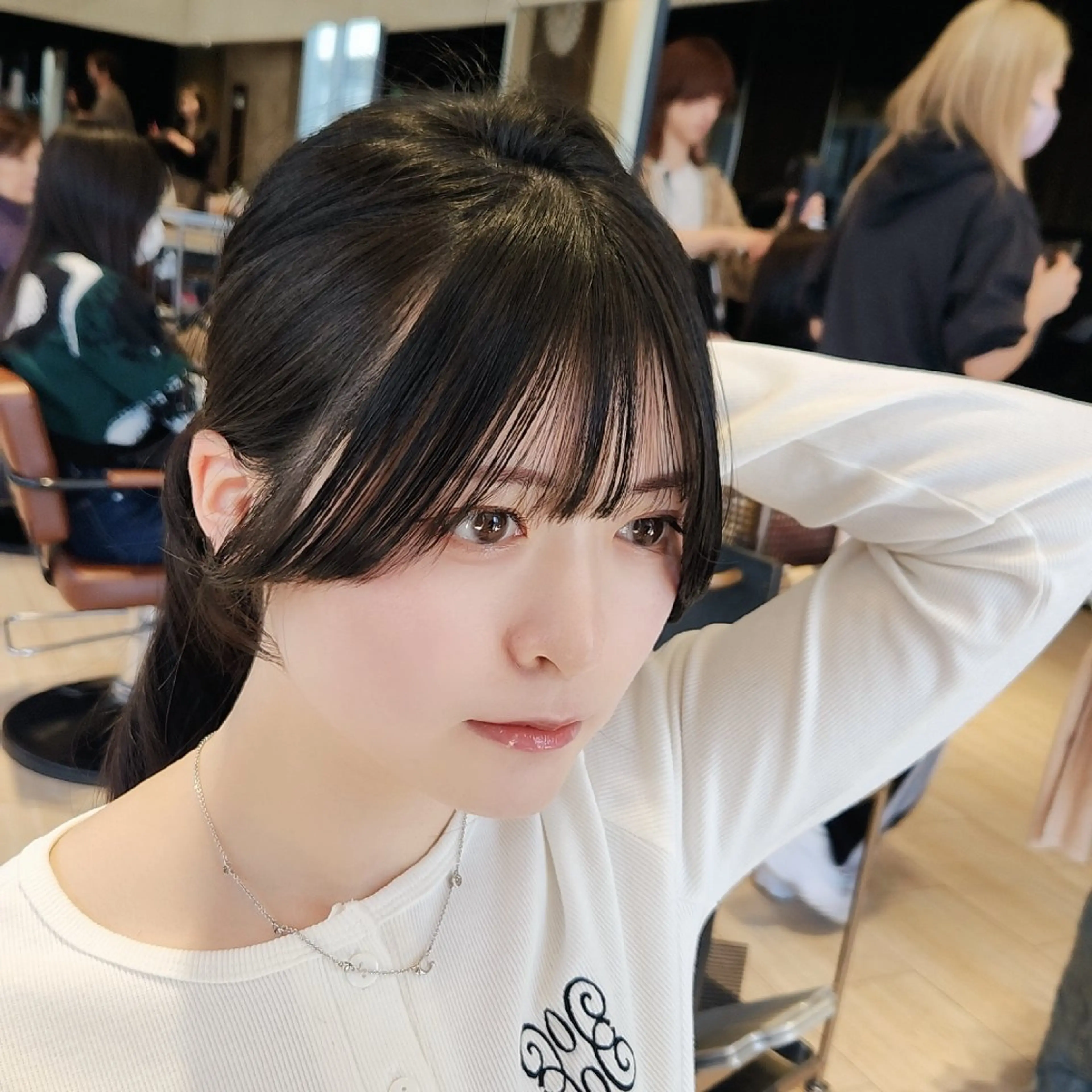 ロング 顔周りカット カット Nanako。/韓国 ハッシュカットのヘアスタイル