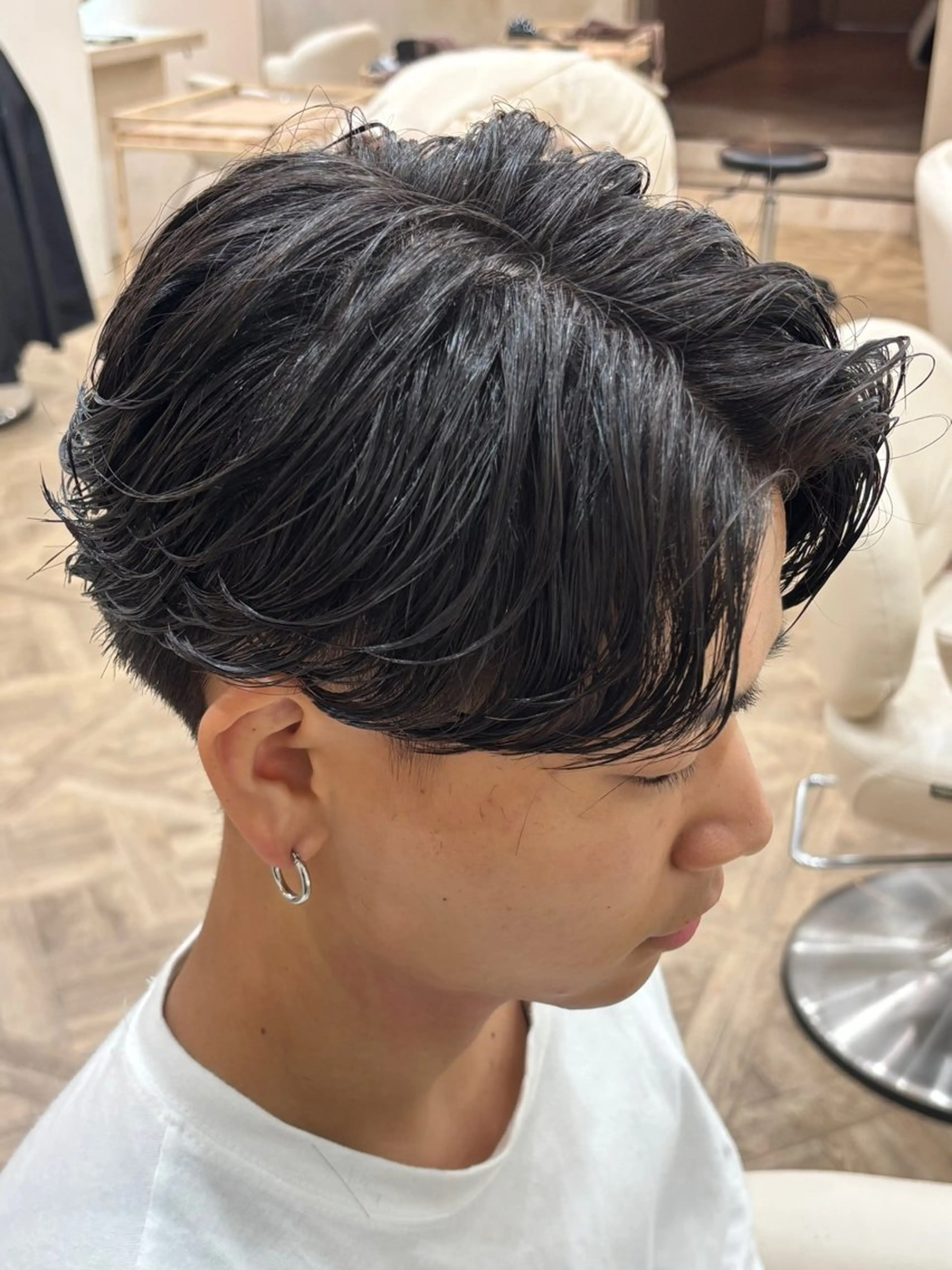 ショート パーマ メンズ フェザーパーマ メンズパーマ カット パーマ トリートメント パーマ職人DAIKI ツイスパ/波巻きのヘアスタイル