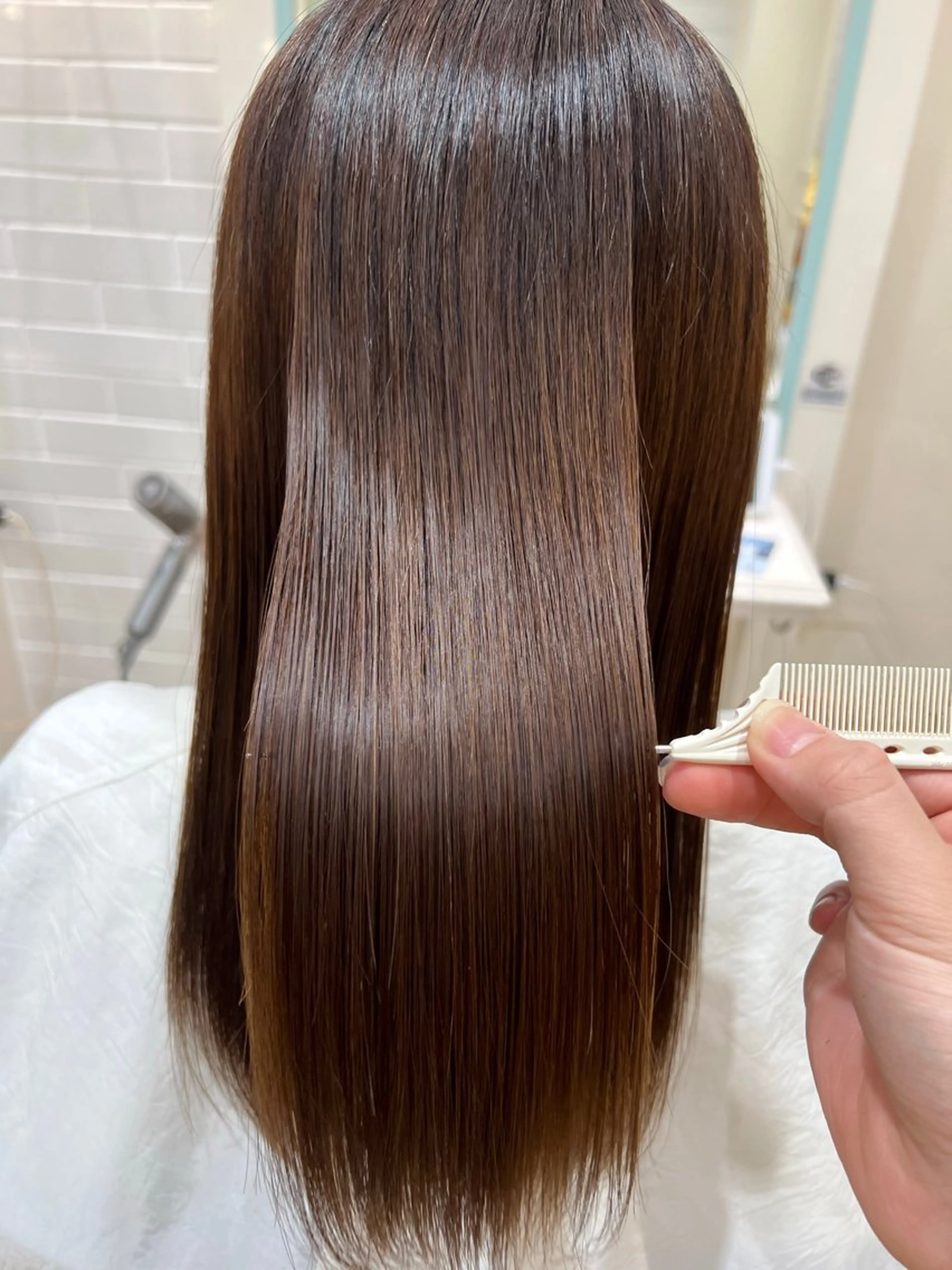 セミロング 髪質改善 縮毛矯正 カット ヘアカラー トリートメント 【縮毛矯正特化】 渡邉敦也のヘアスタイル