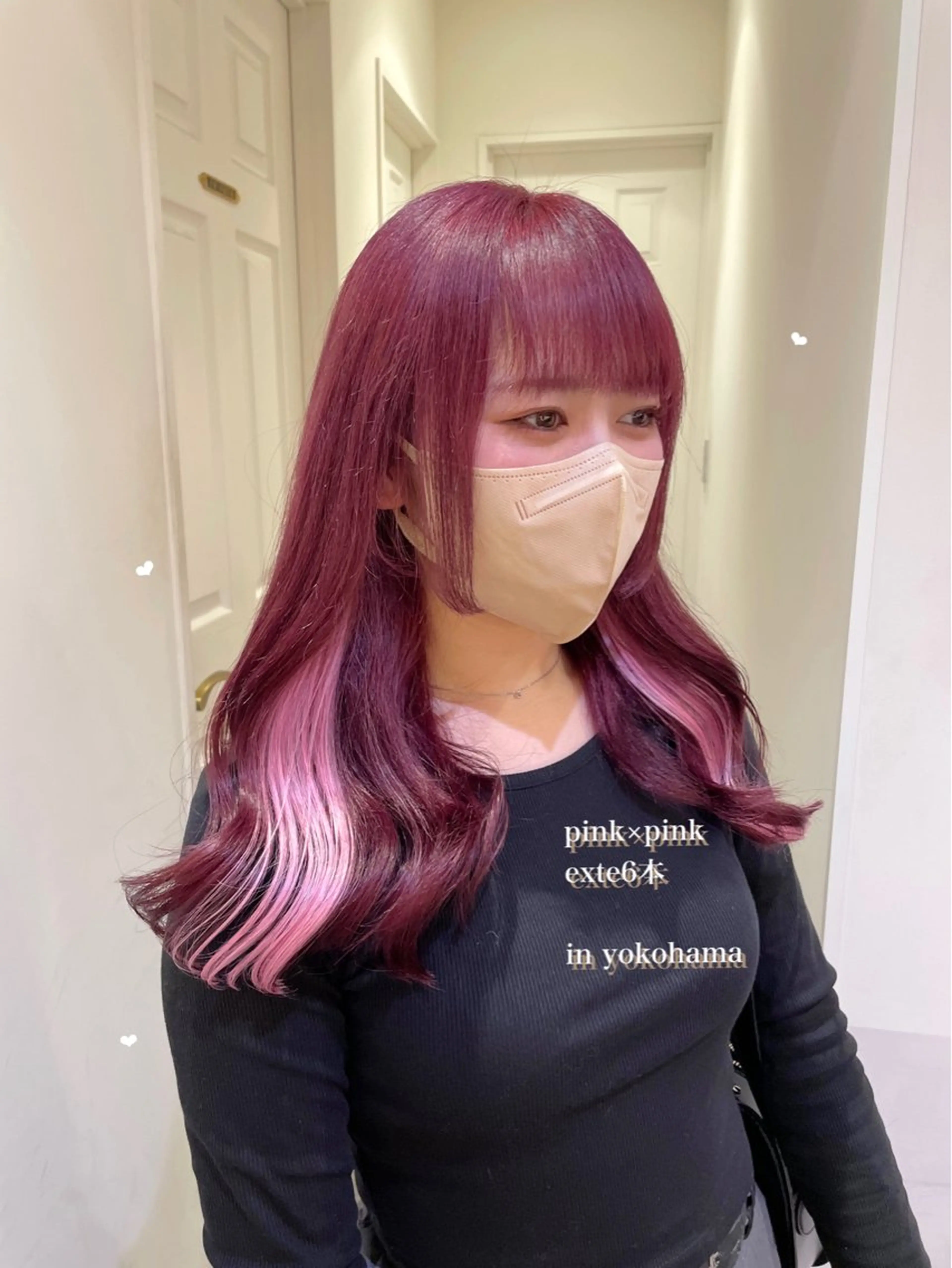 セミロング カラー ラベンダーカラー ラベンダーピンク ピンクカラー エクステ エクステ/ハイトーン 🐏☁️miminaのヘアスタイル