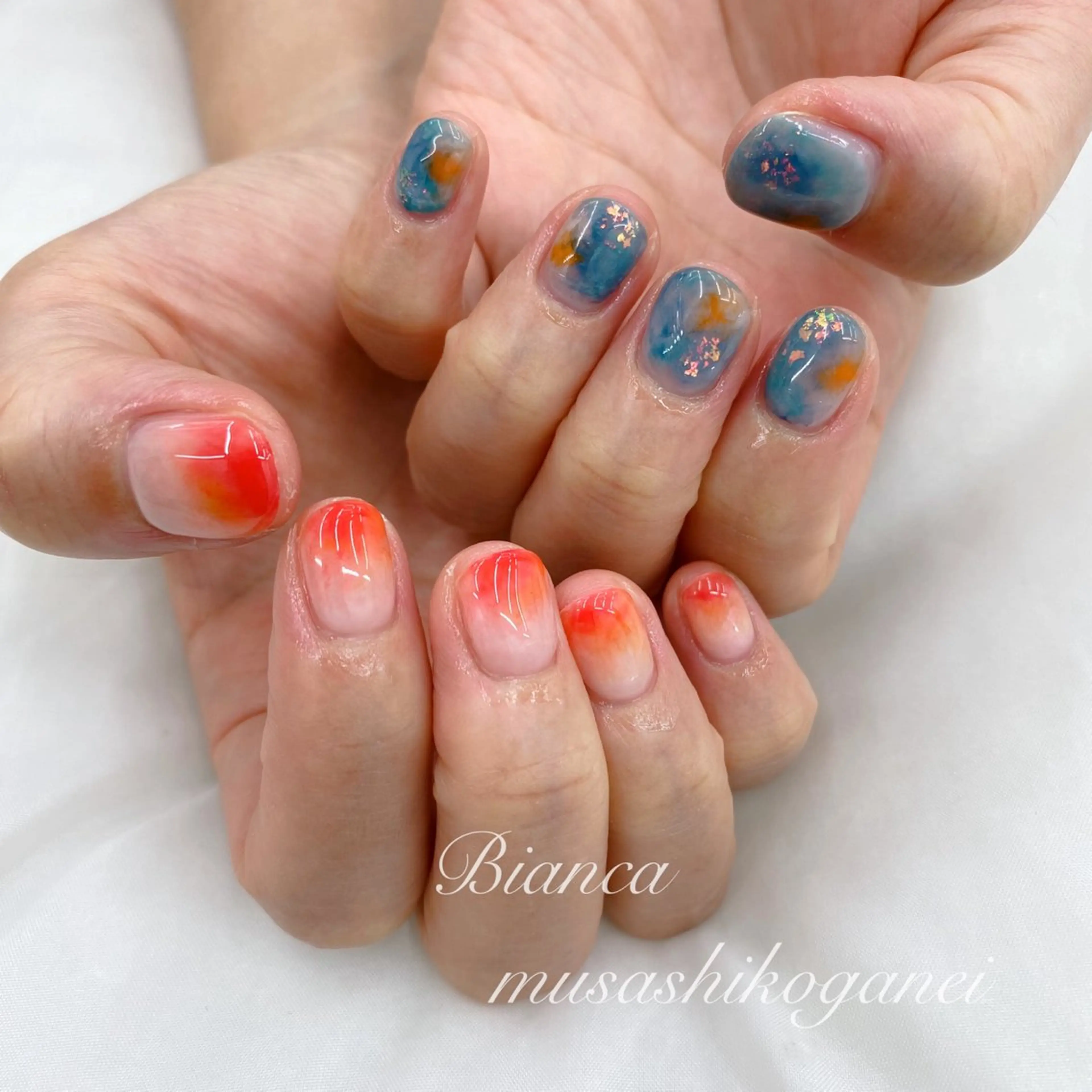 ネイル ハンドネイル Bianca 武蔵小金井　しぎはらのネイルデザイン