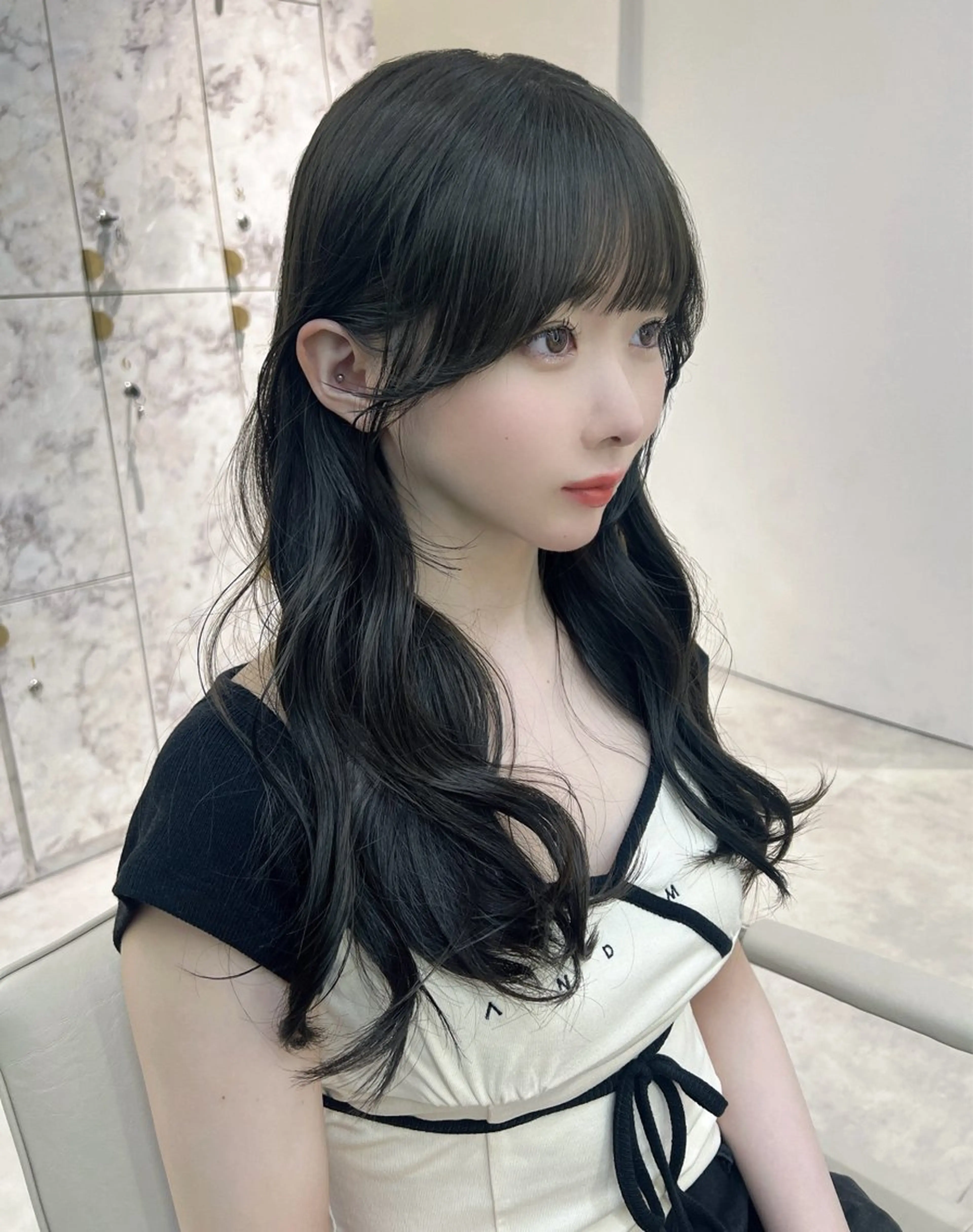 前髪縮毛＋前髪&顔まわりカットの写真