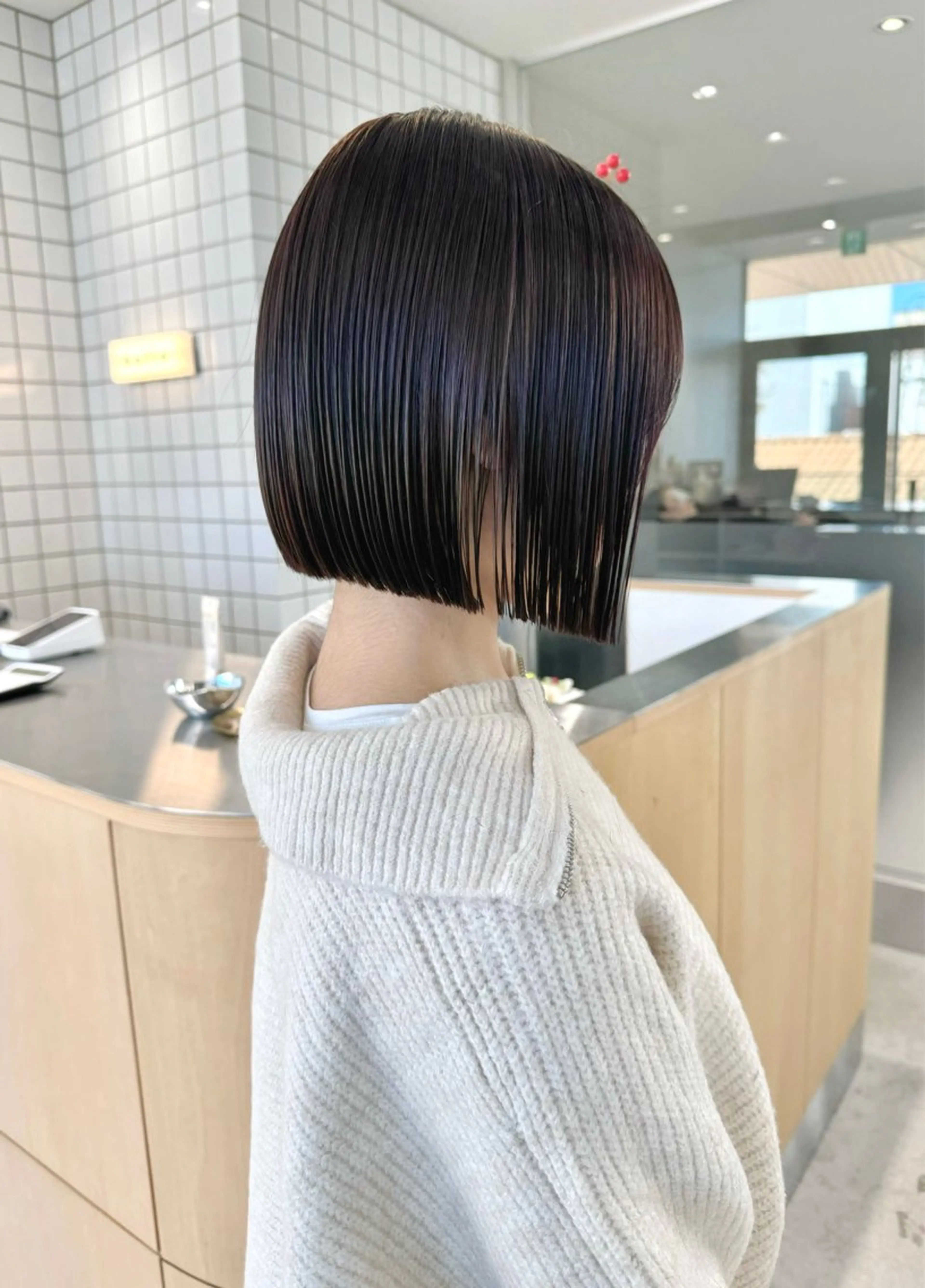 ショート ボブ タンバルモリ 韓国風ヘア 外ハネヘア カット ヘアカラー トリートメント タッセルボブ /DAIKIのヘアスタイル