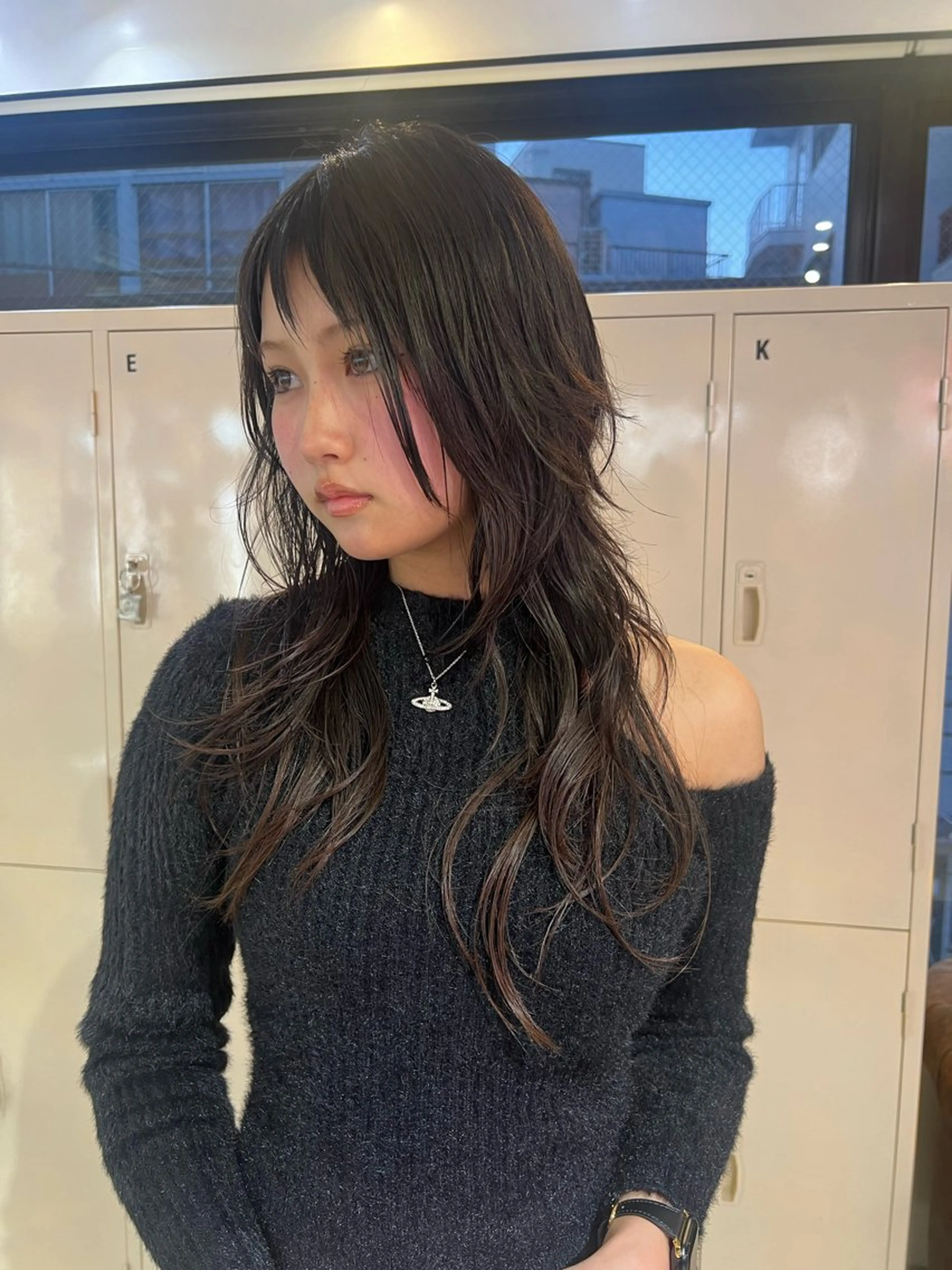 ロング カット 💥ウルフカット デザインあんな💥のヘアスタイル