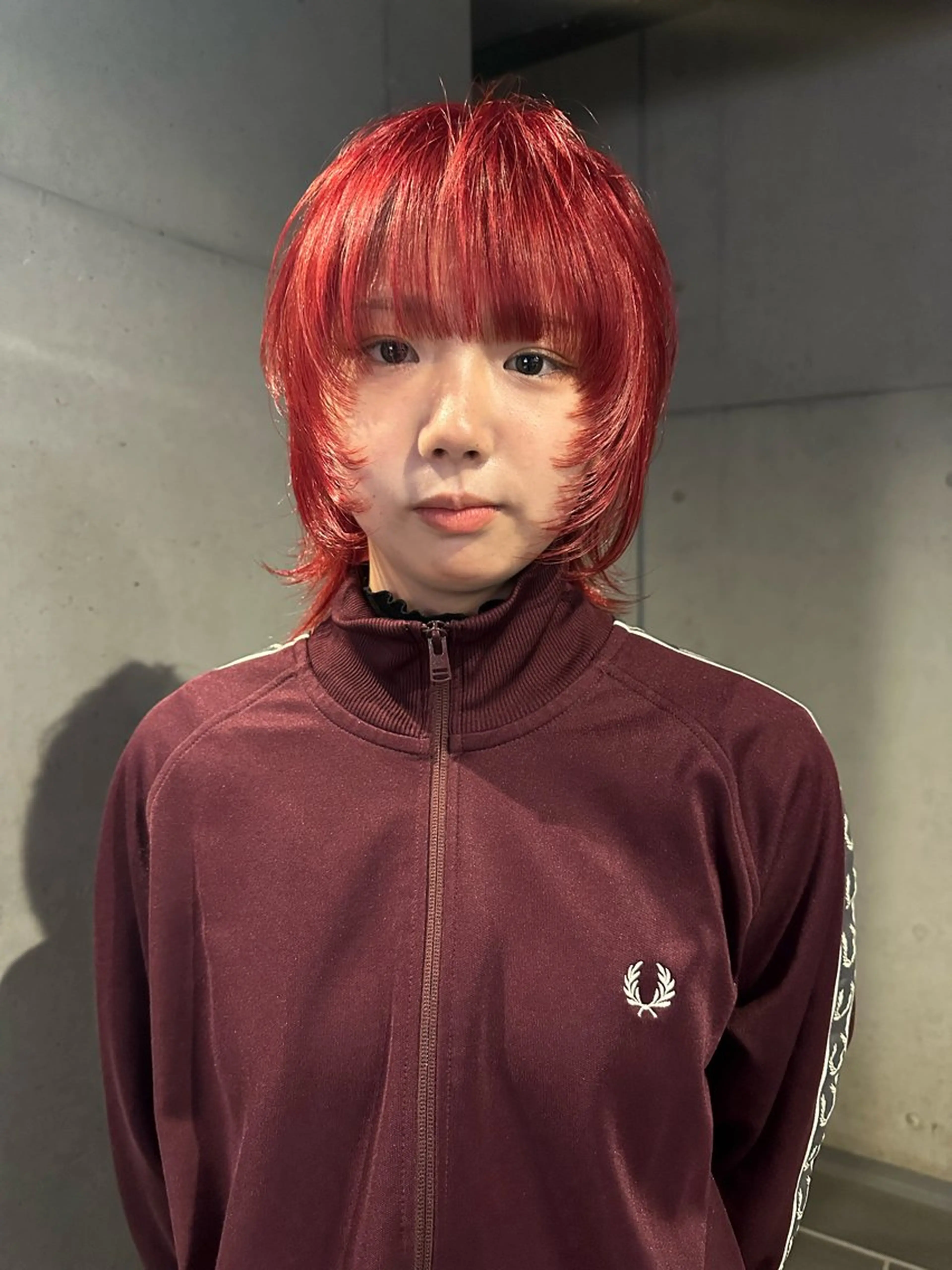 ショート カラー 顔まわりレイヤー ハッシュカット レイヤーカット ウルフカット カット ヘアカラー 似合わせウルフ/ レイヤー/山本祐輔のヘアスタイル