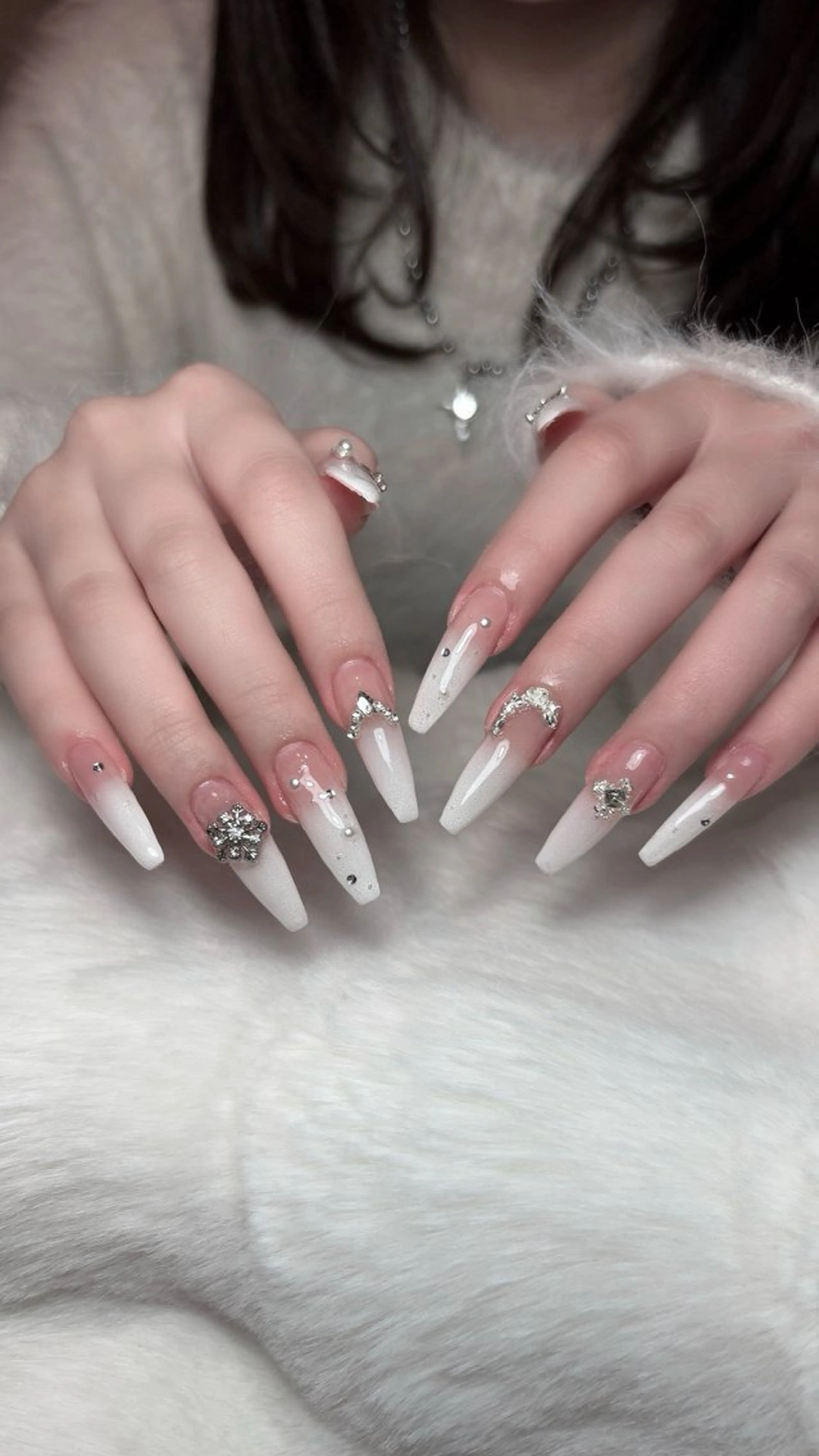 10本統一 フレンチ,グラデーション,チーク,ドット💍🎀*♬೨̣̥の写真