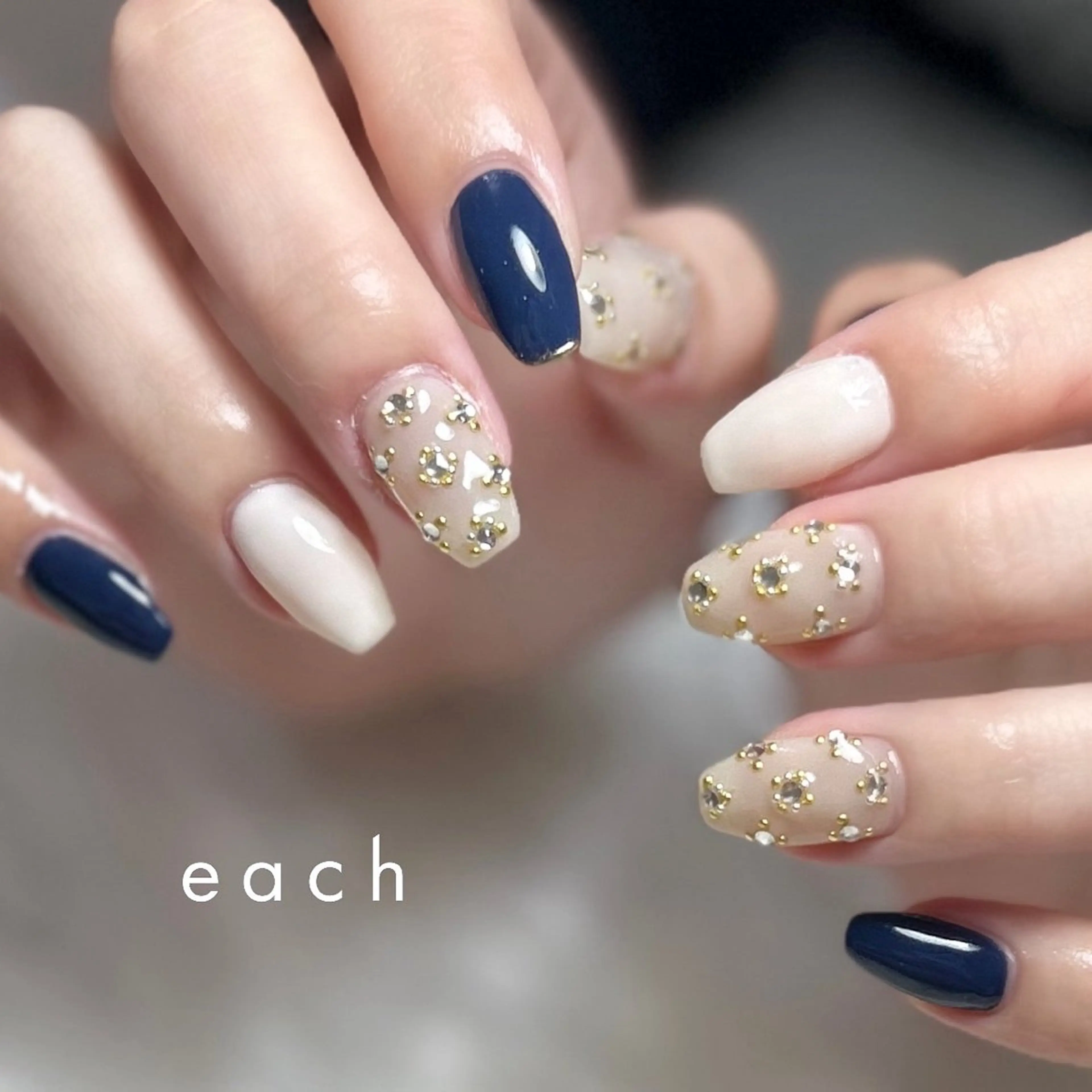 ネイル ストーンネイル filon nail kanako🕊のネイルデザイン