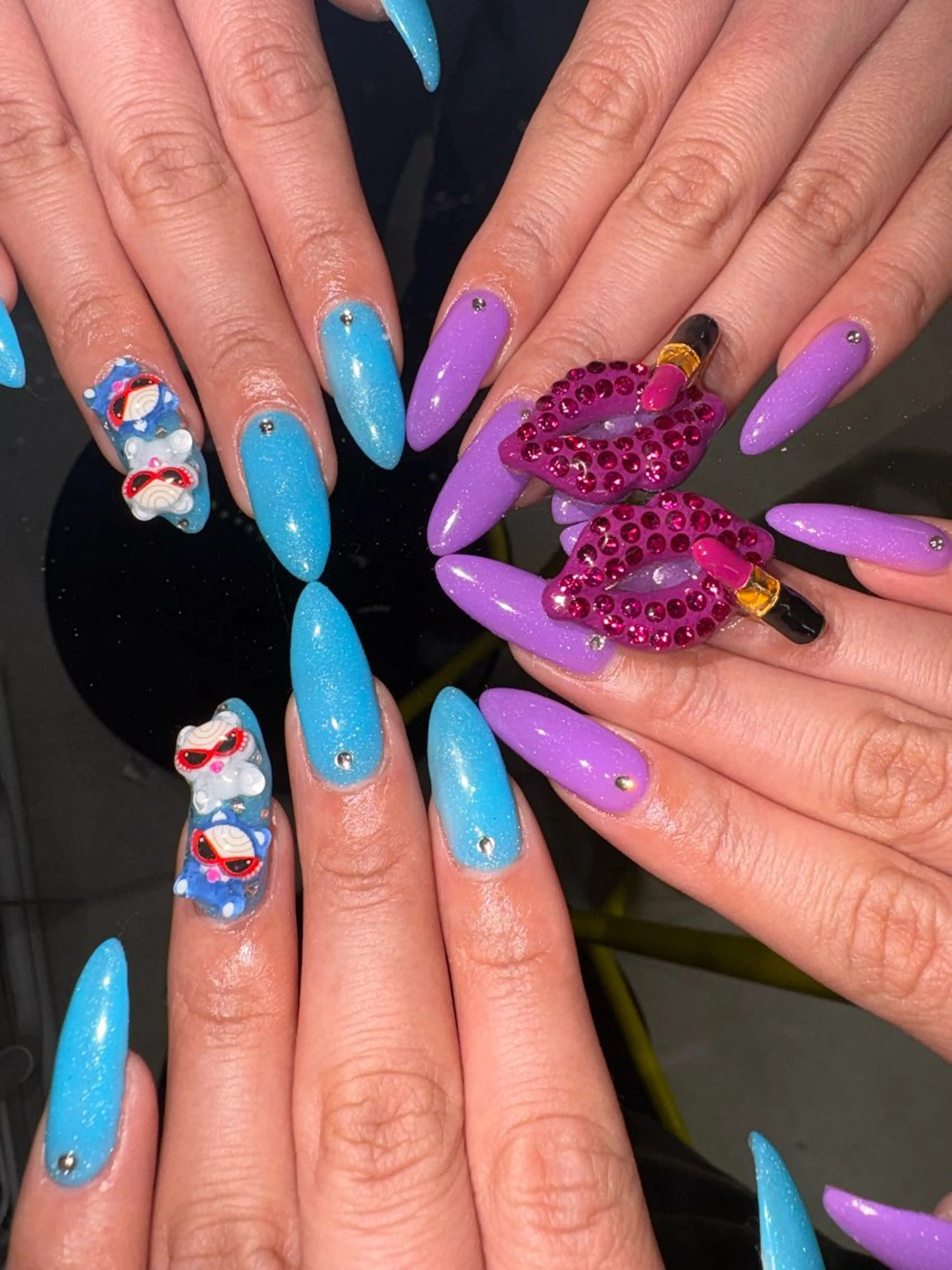 ネイル 持ち込み ハンドネイル 33nail✴️栄 スミレ❇️Gel-xのネイルデザイン