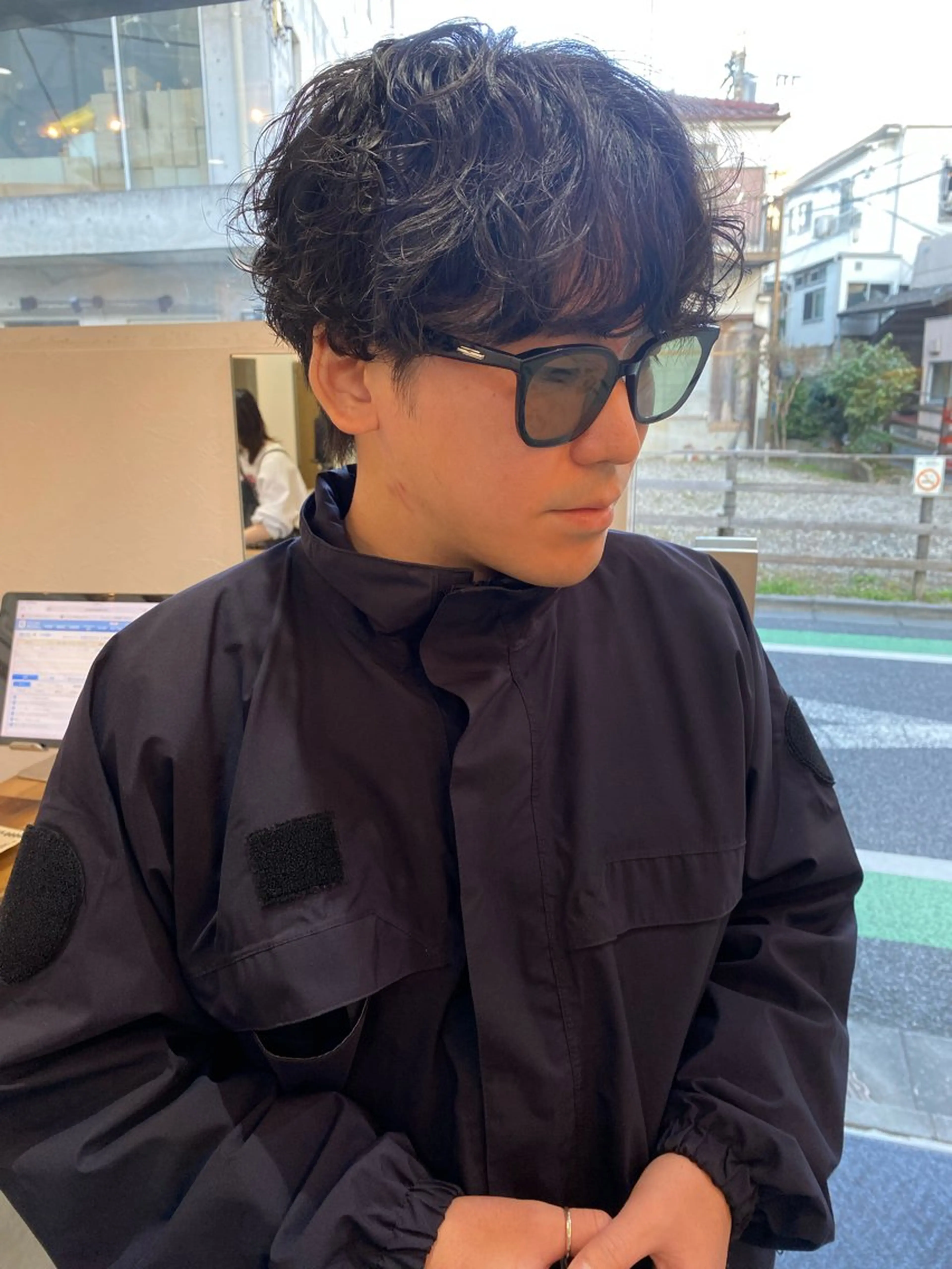 ショート パーマ カット パーマ トリートメント 森貴裕/ベージュ/ パーマ/オリーブのヘアスタイル