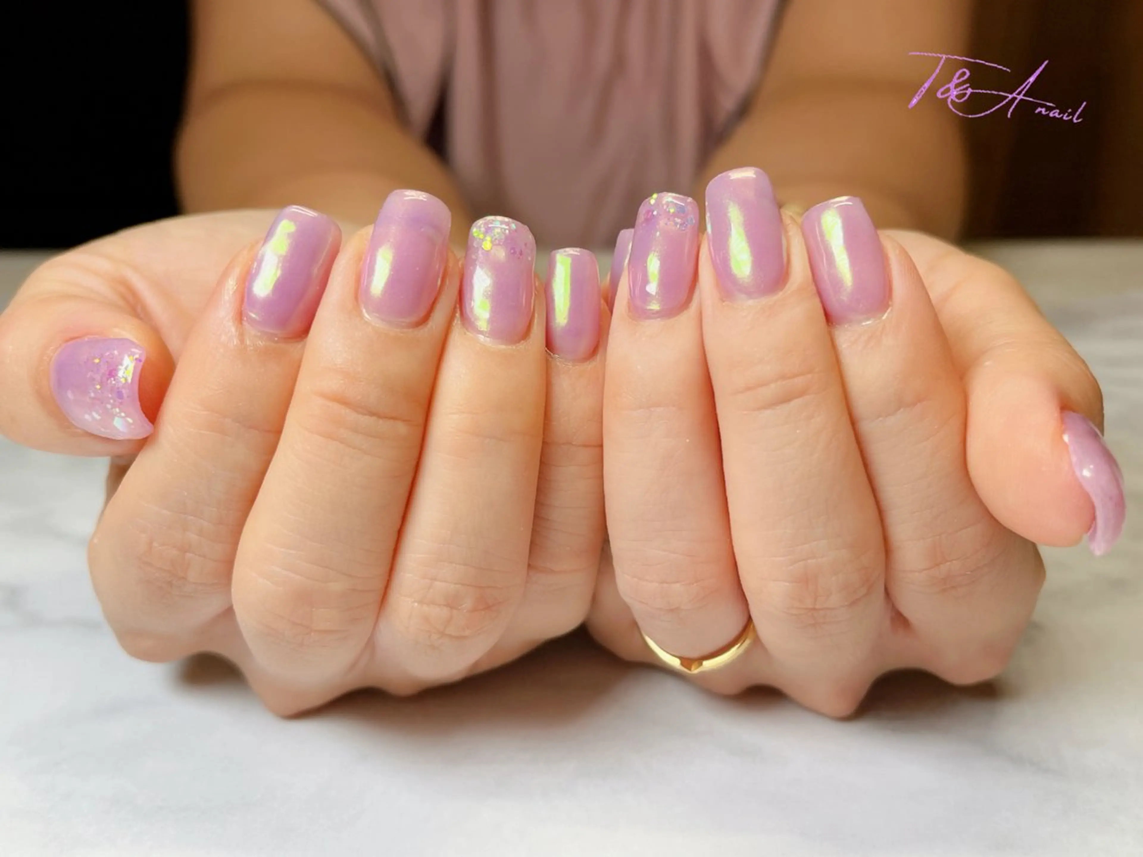 ネイル 長さ出し ジェルネイル スカルプネイル シンプルネイル 冬ネイル ハンドネイル T&A nailのネイルデザイン