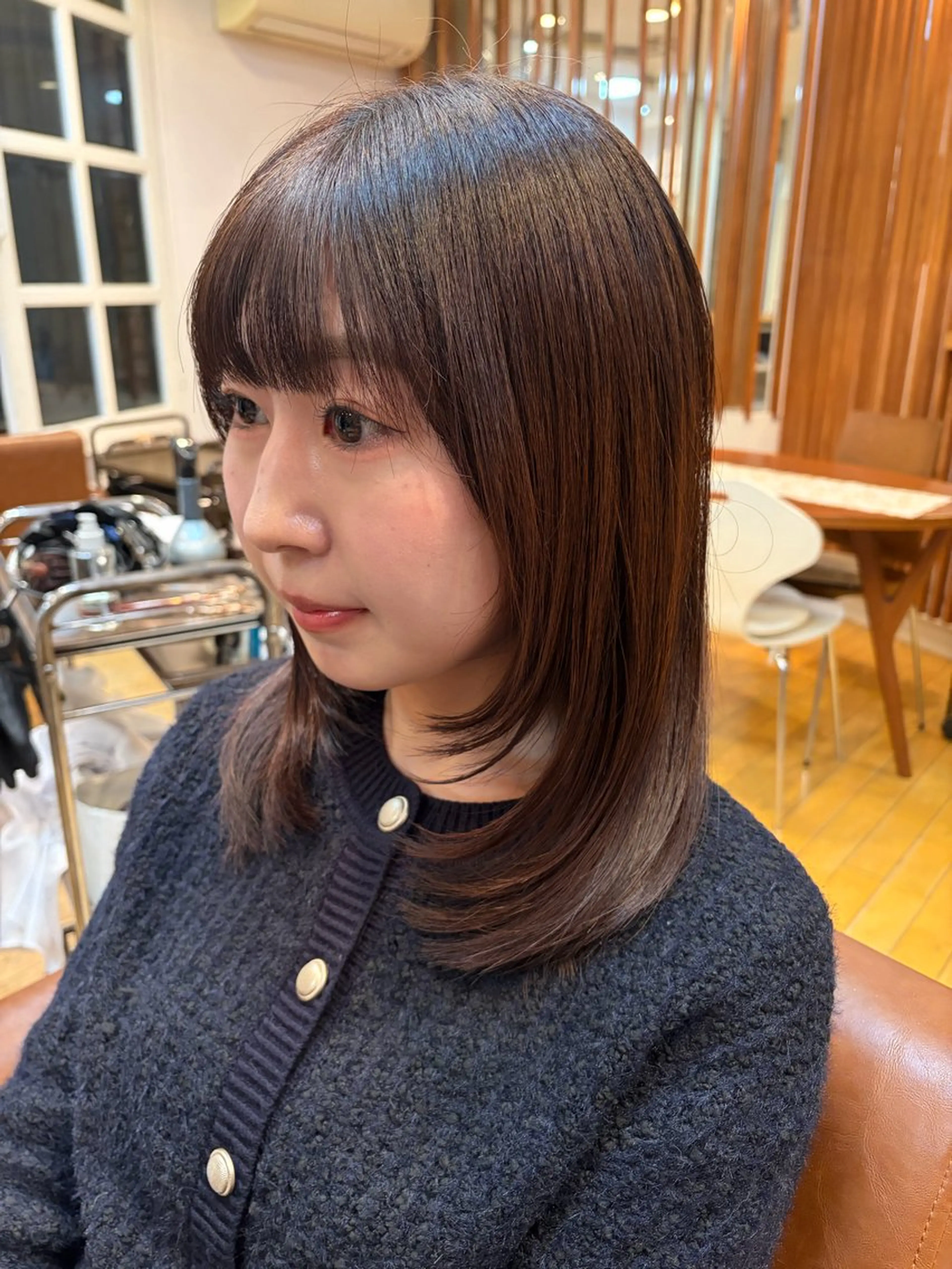ミディアム レイヤーカット igrek庄内本店所属・田口 響希のヘアスタイル