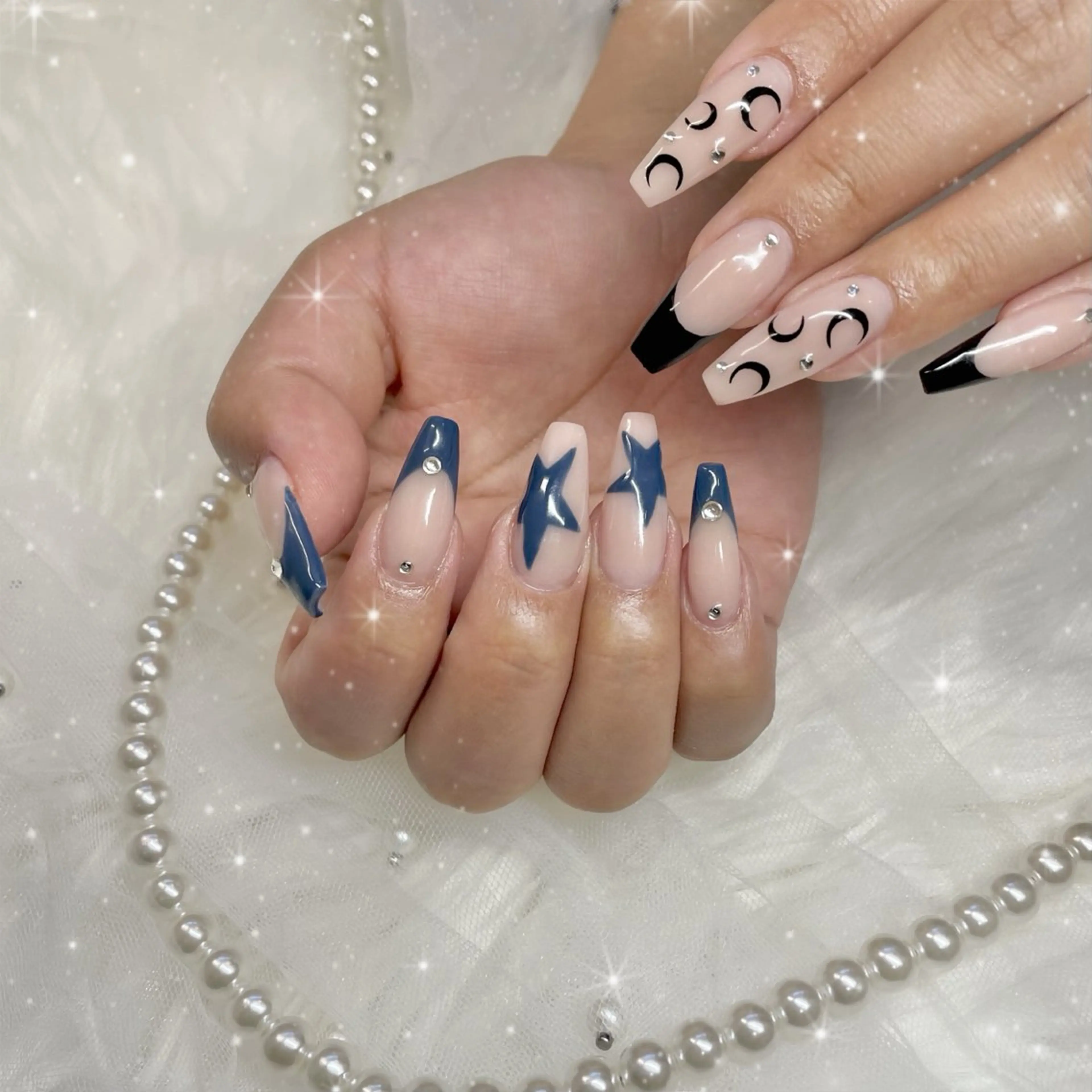 ネイル ハンドネイル Blue daisy 栄本店のネイルデザイン