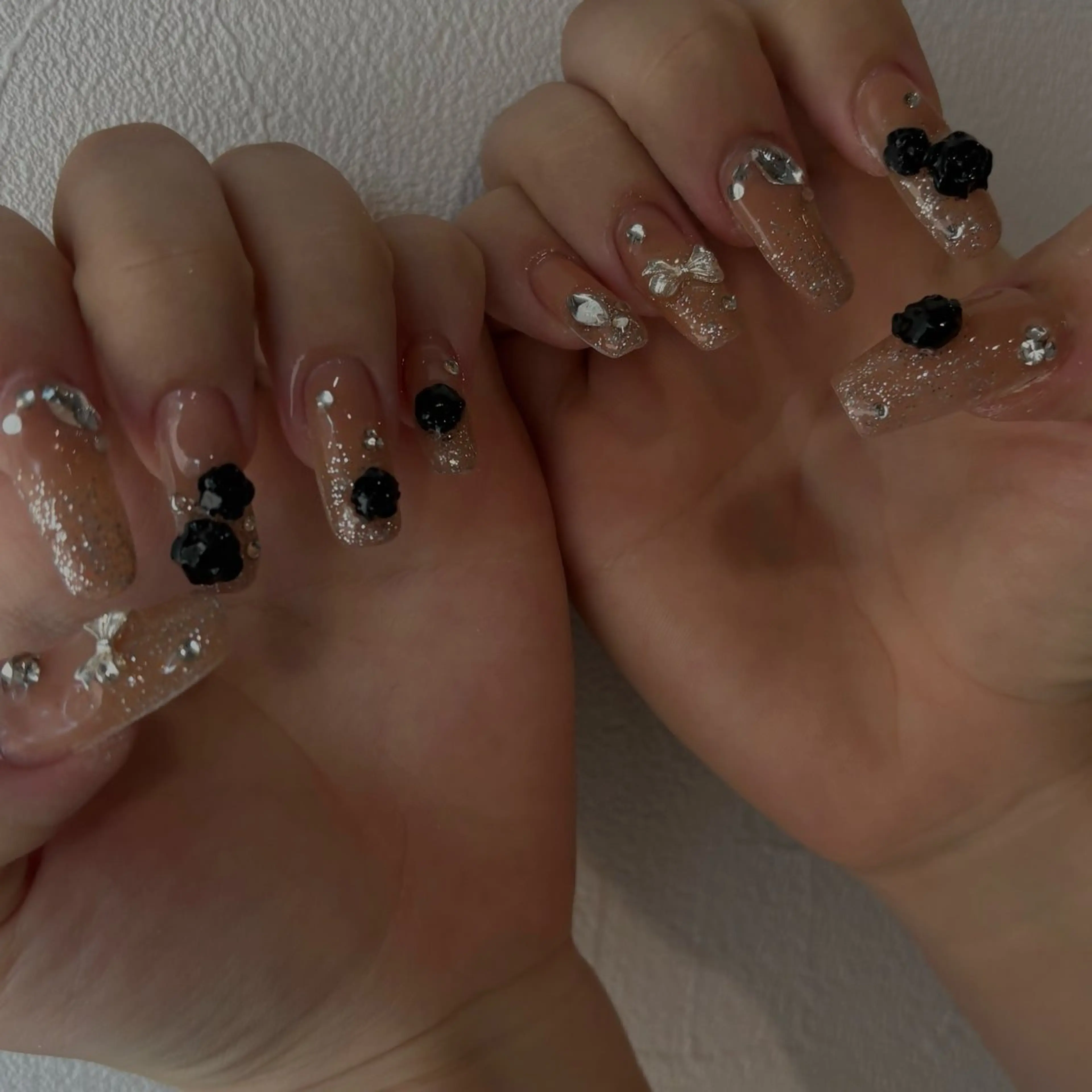 ネイル 長さ出し フットネイル ハート キラキラネイル 韓国ネイル vante_aimi .パラジェル取扱店のネイルデザイン