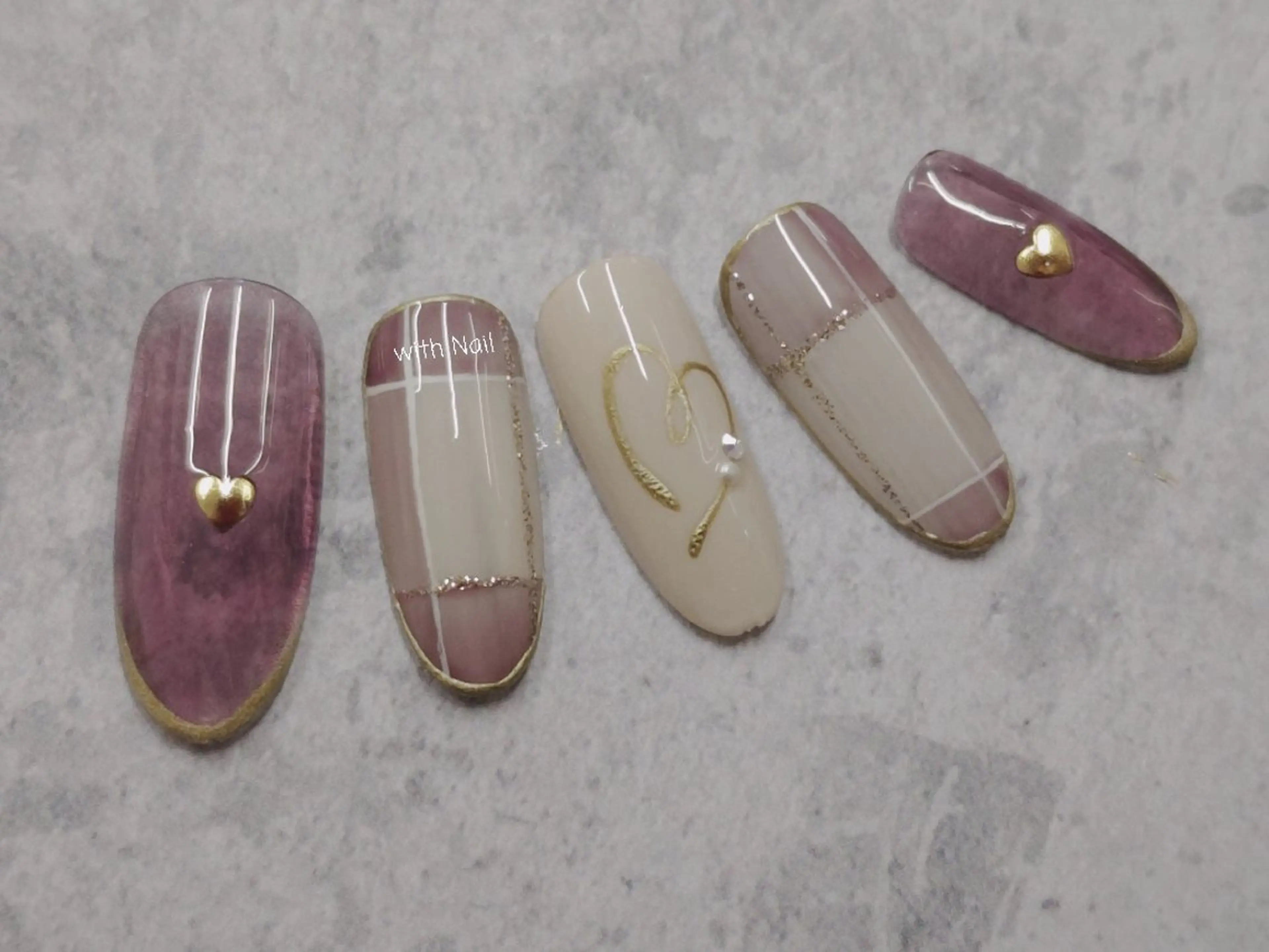 ネイル ハート ハンドネイル with Nail ナガヤのネイルデザイン