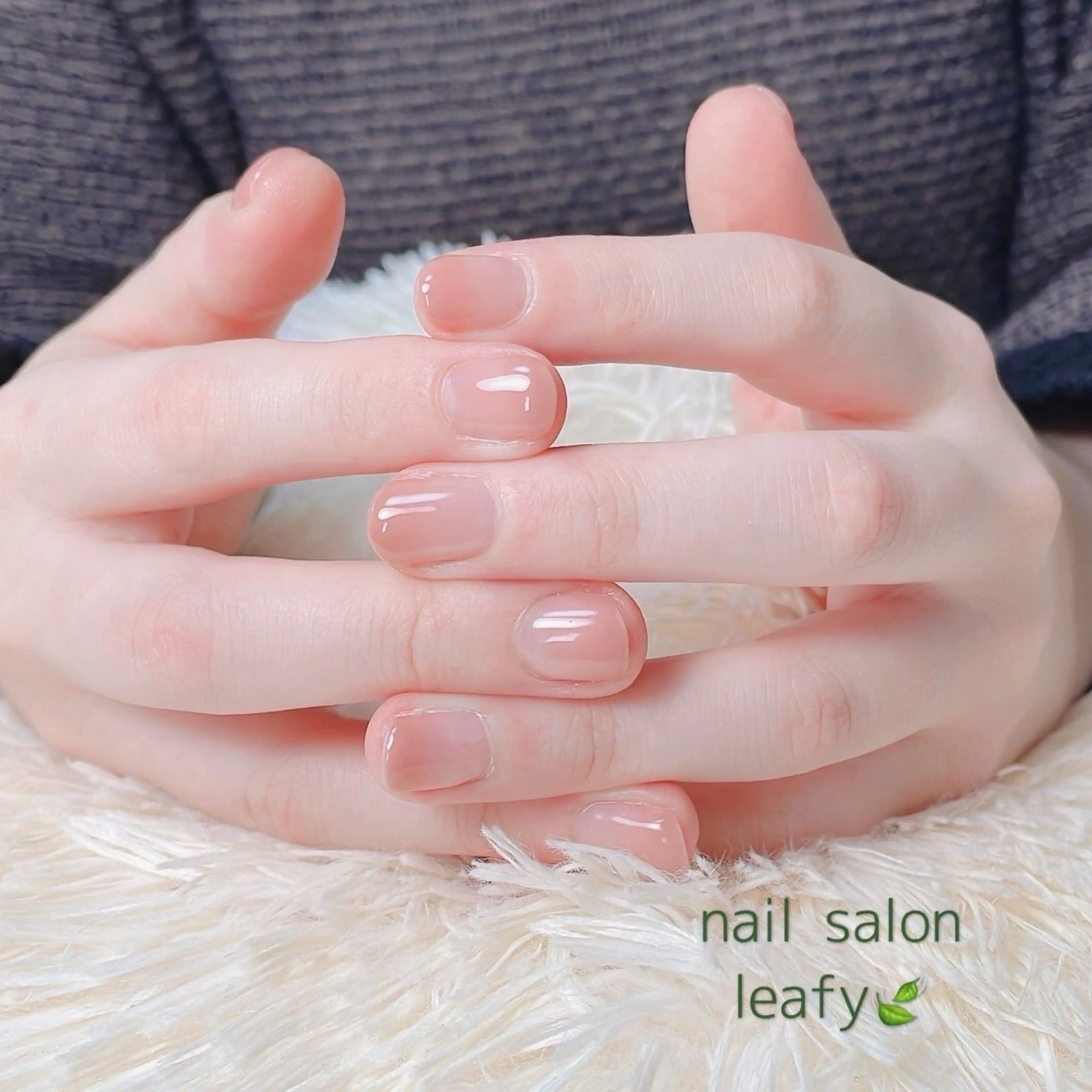 ネイル グラデーション ショートネイル ネイルサロン leafyのネイルデザイン