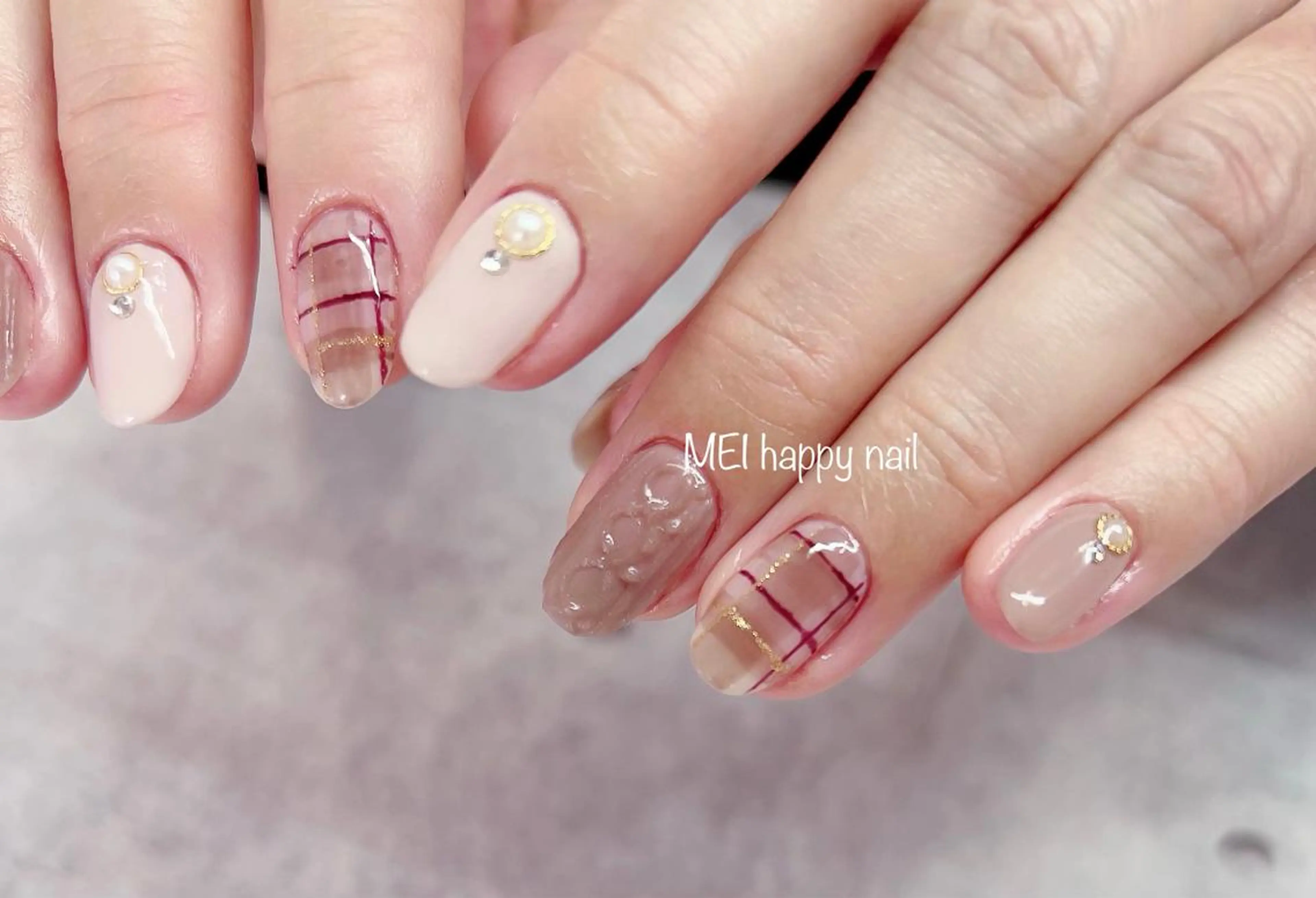 ネイル 北浦和 自爪育成ケアのネイルデザイン