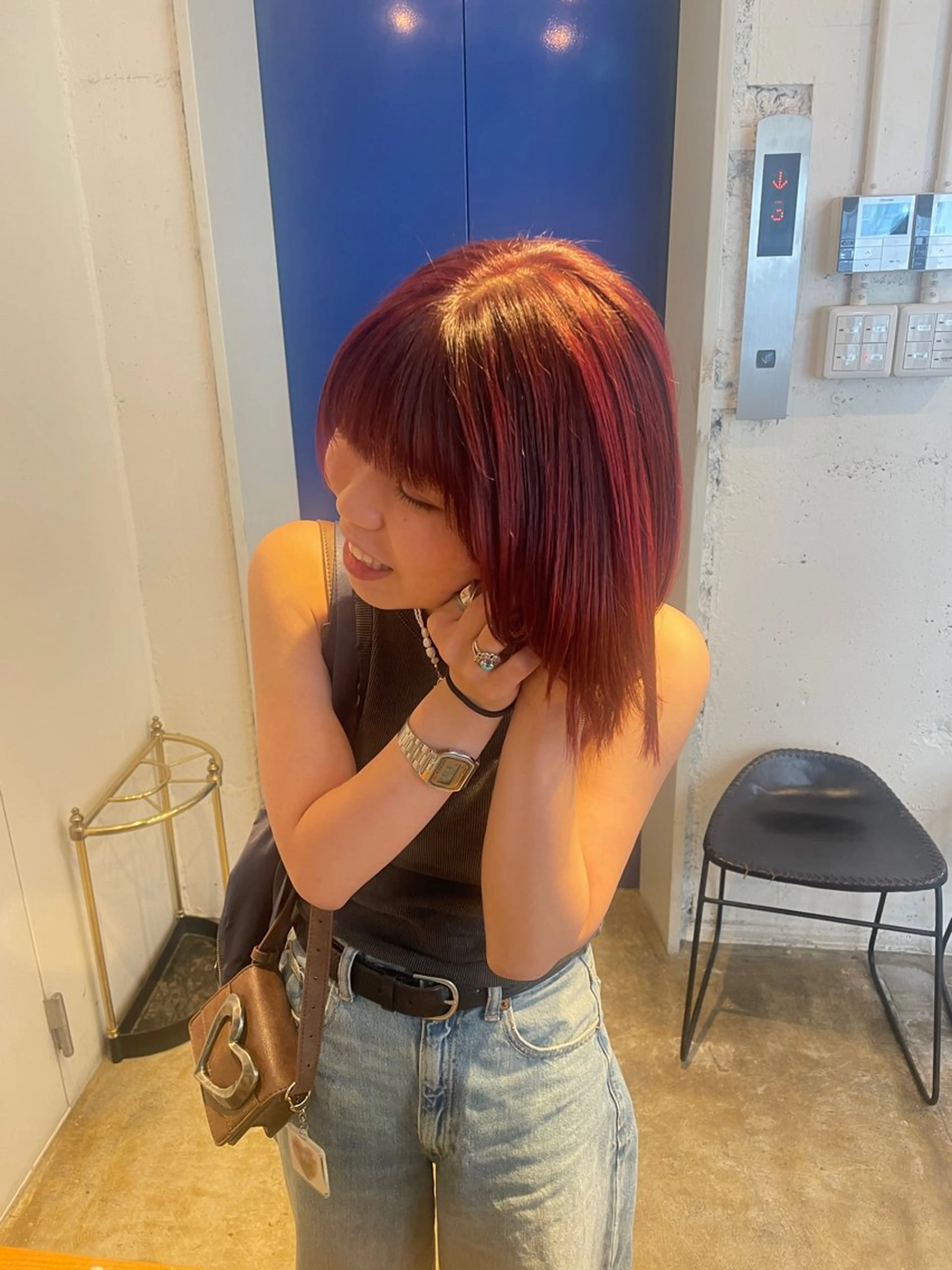 ミディアム カラー 韓国ヘア/wカラー レイヤー/RIN🎀のヘアスタイル