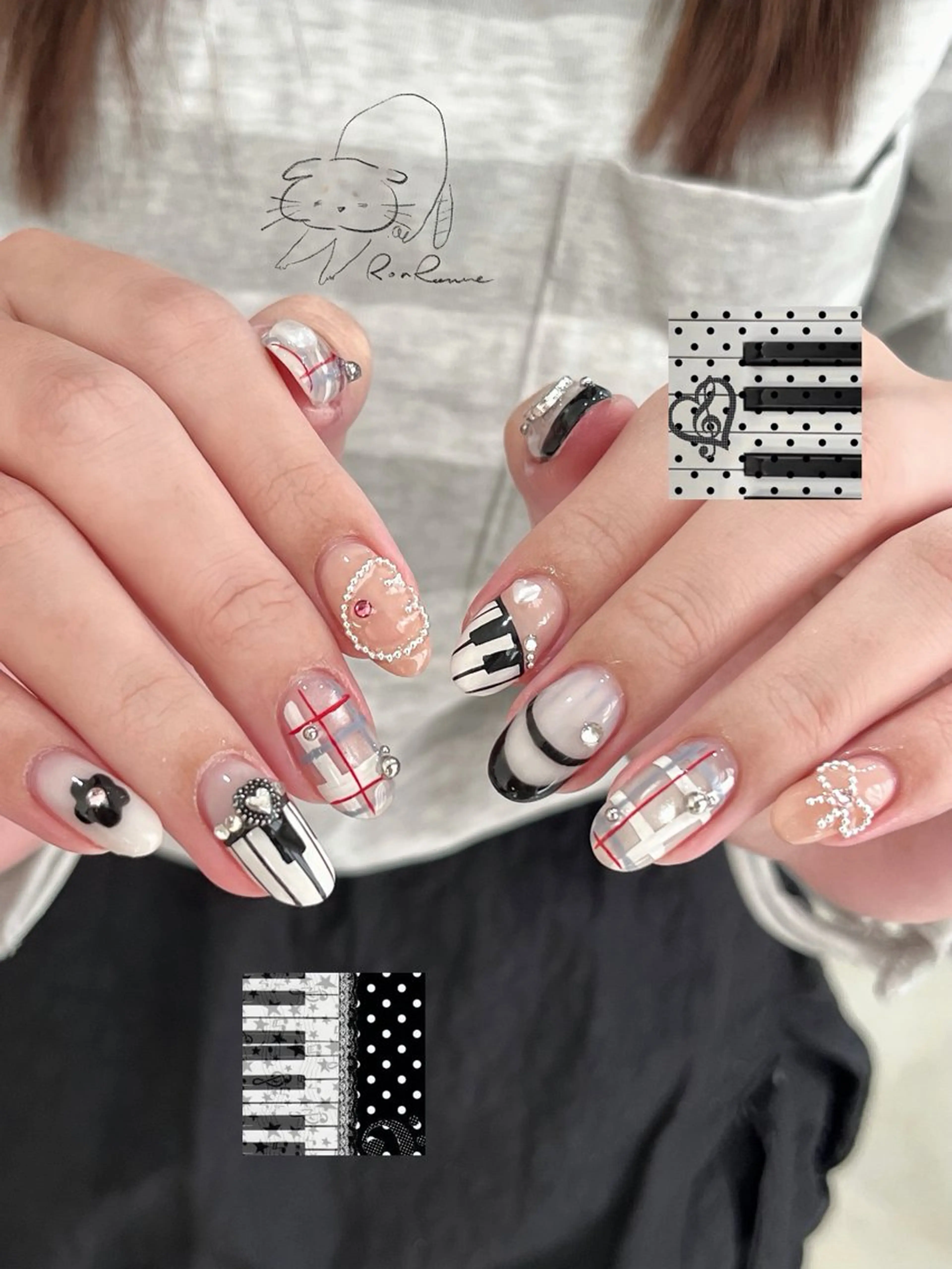 ネイル オーロラネイル 長さ出し フレンチネイル ジェルネイル ミラーネイル ハンドネイル Cho Artネイル所属・ronronne .のネイルデザイン