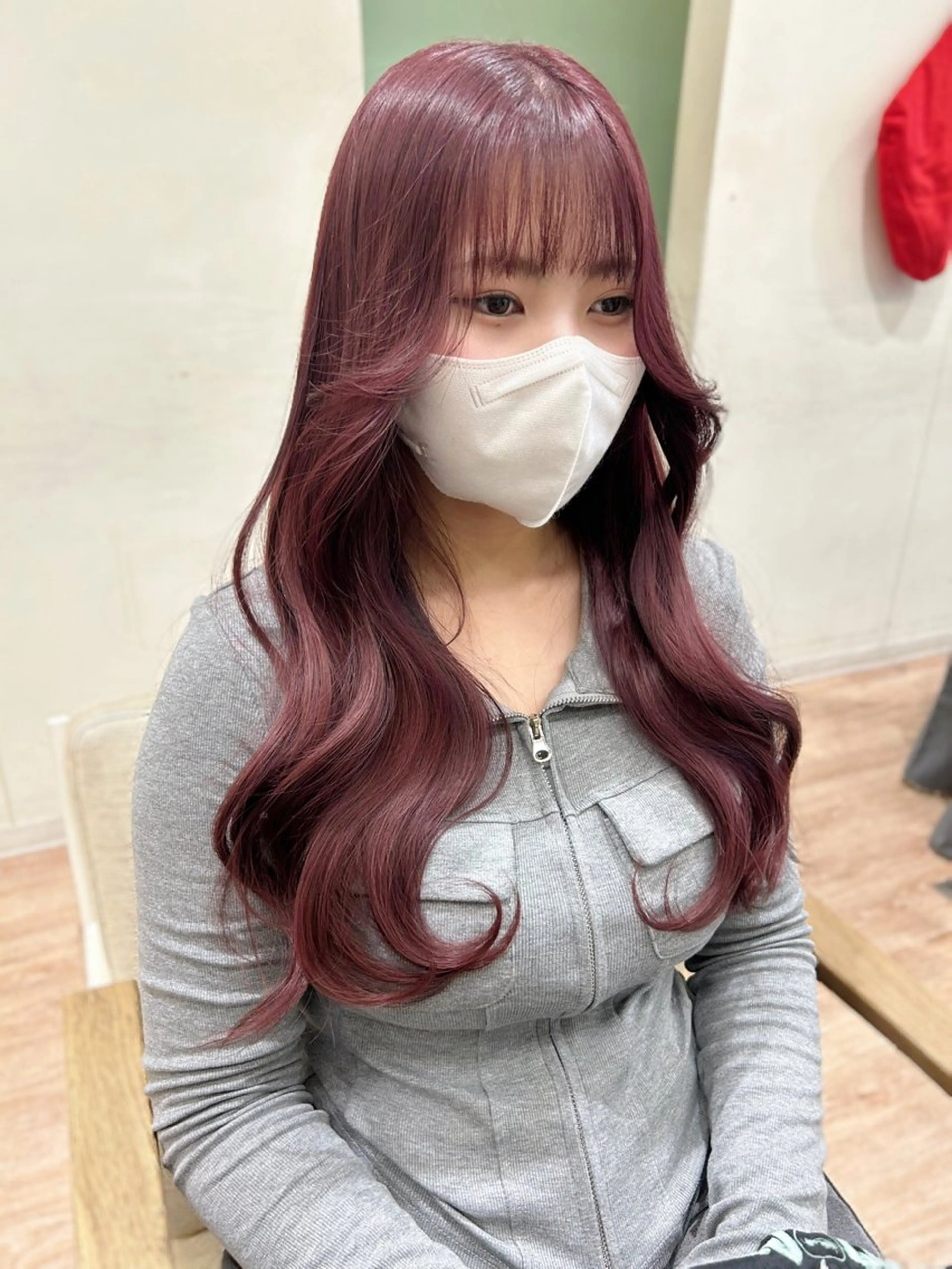 セミロング ヨシンモリ 韓国風ヘア カット ケアブリーチ 坪井佑樹のヘアスタイル