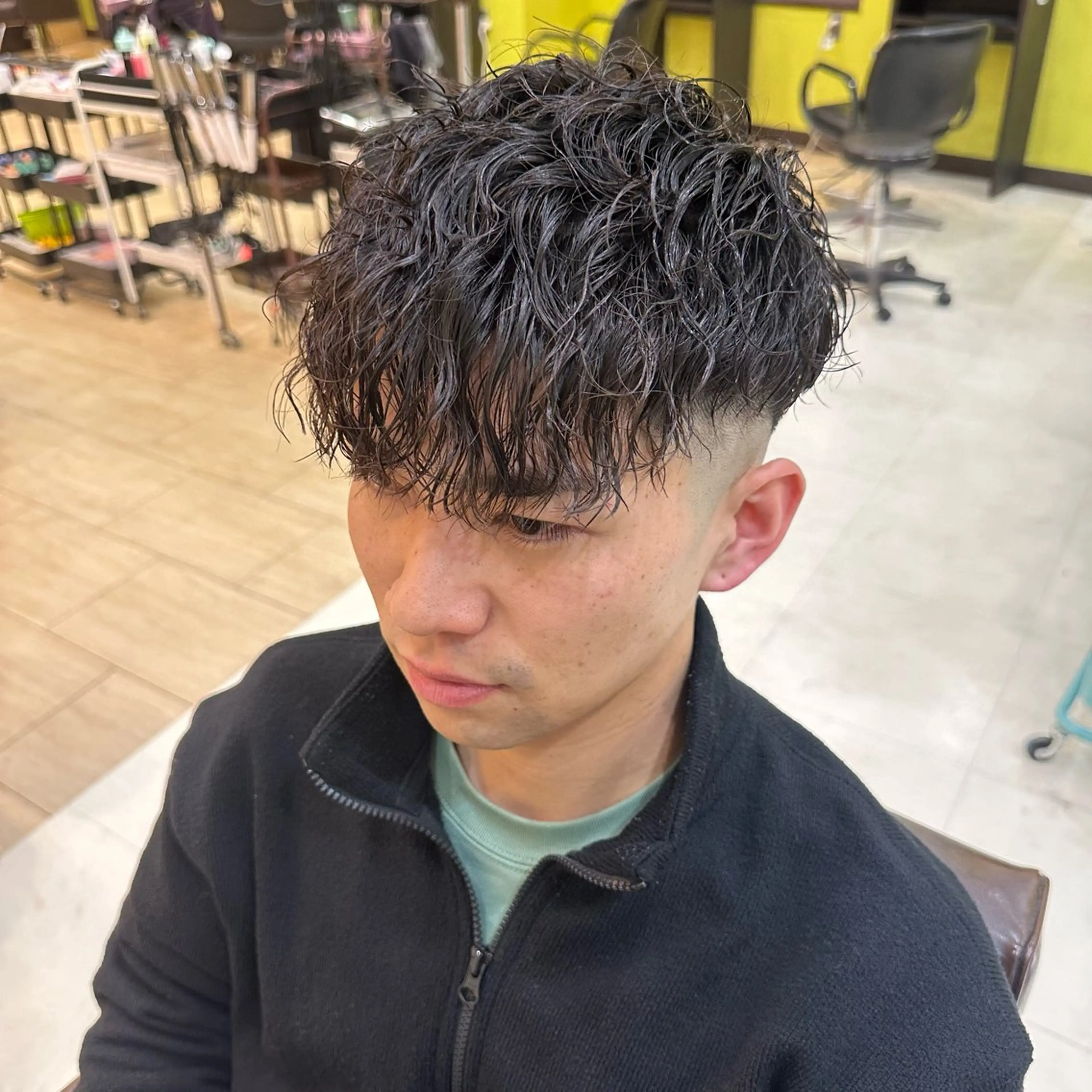 ショート カット パーマ 韓国メンズヘア 田城伶治のヘアスタイル
