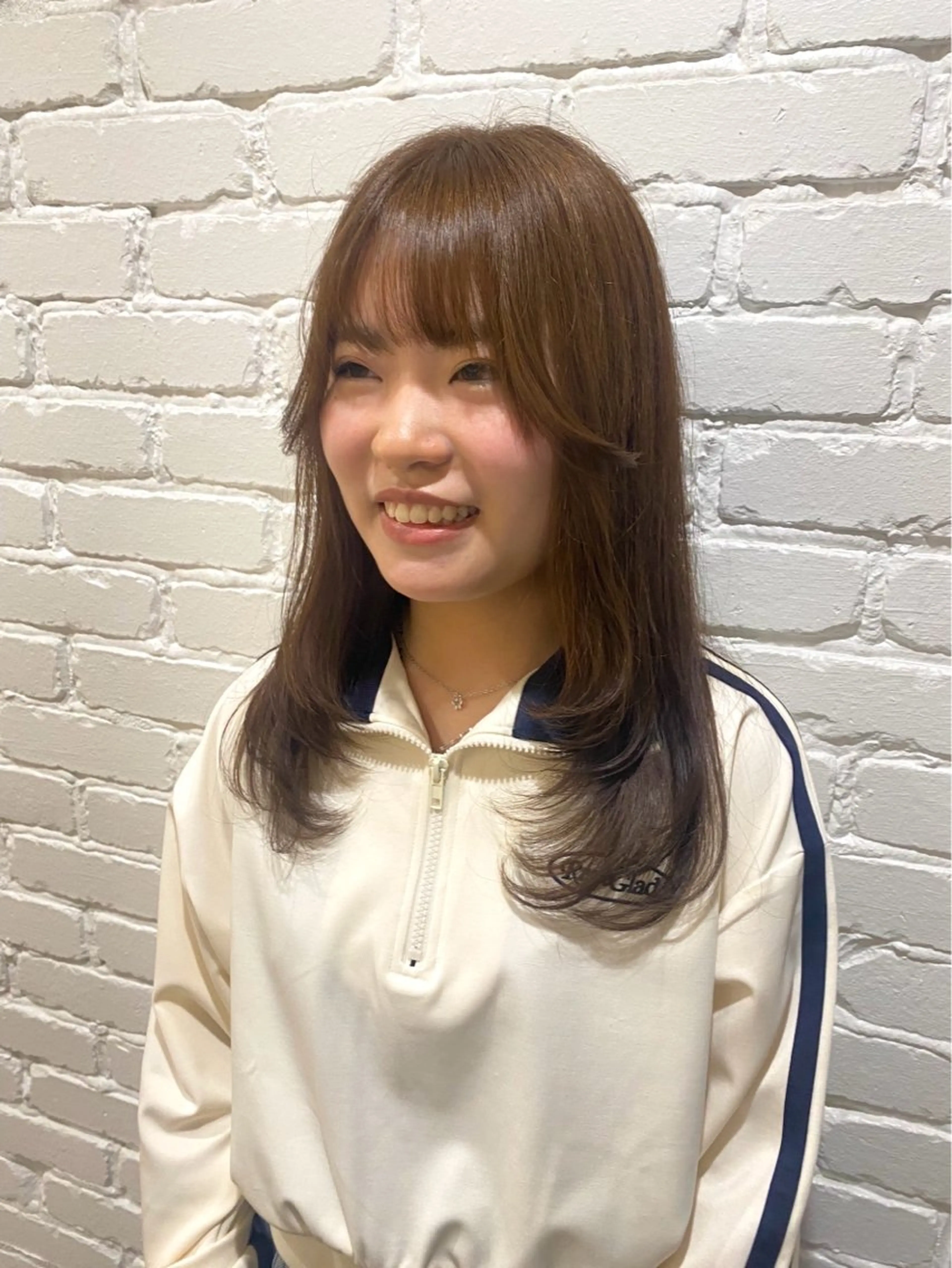 セミロング カラー 顔まわりレイヤー 顔周りカット 韓国風ヘア レイヤーカット 🩰韓国レイヤー🩷 艶カラー🌷小栁歩美のヘアスタイル