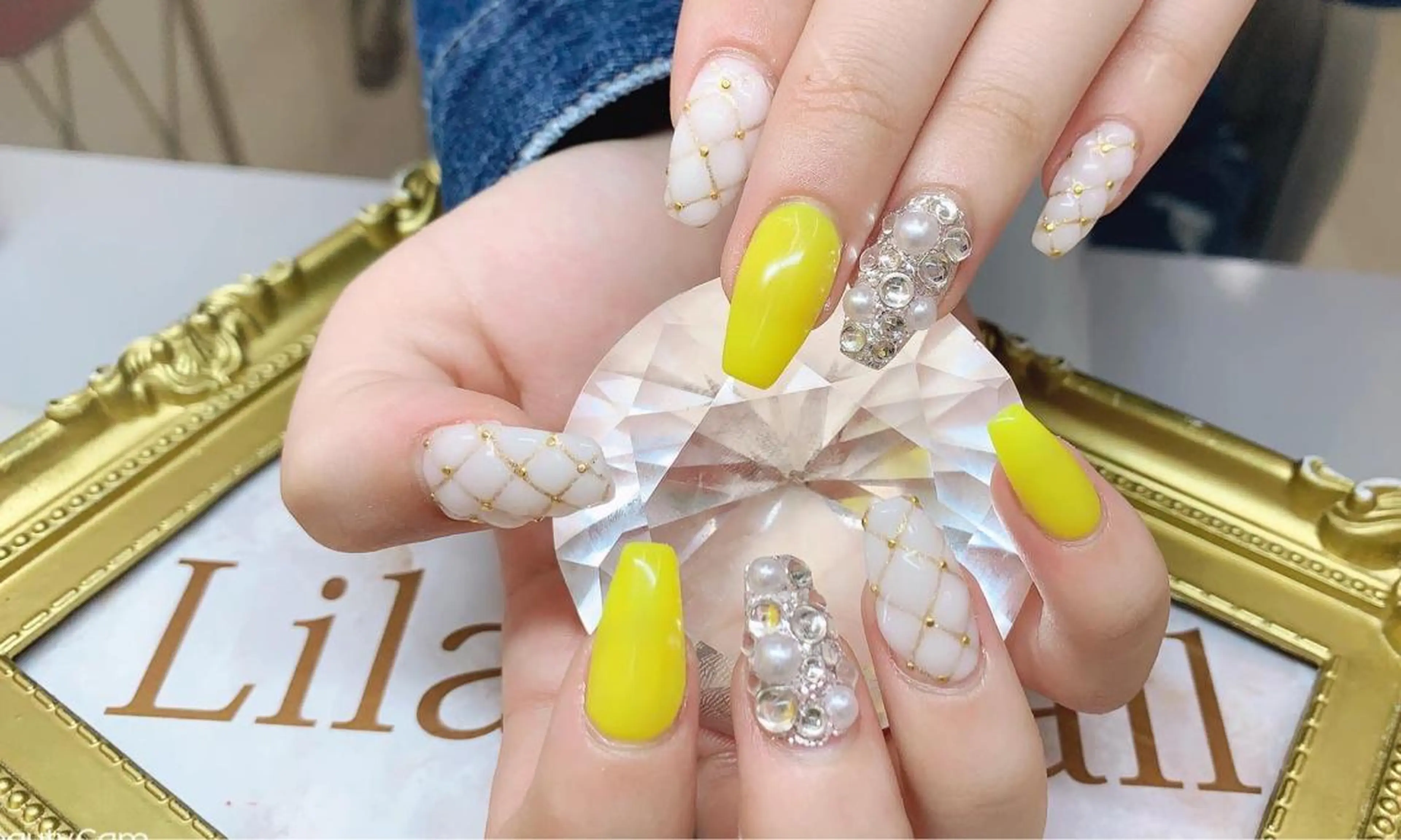 ネイル 入学式 ジェルネイル ハードジェル キラキラネイル ラメ(グリッター) Lilas Nailのネイルデザイン