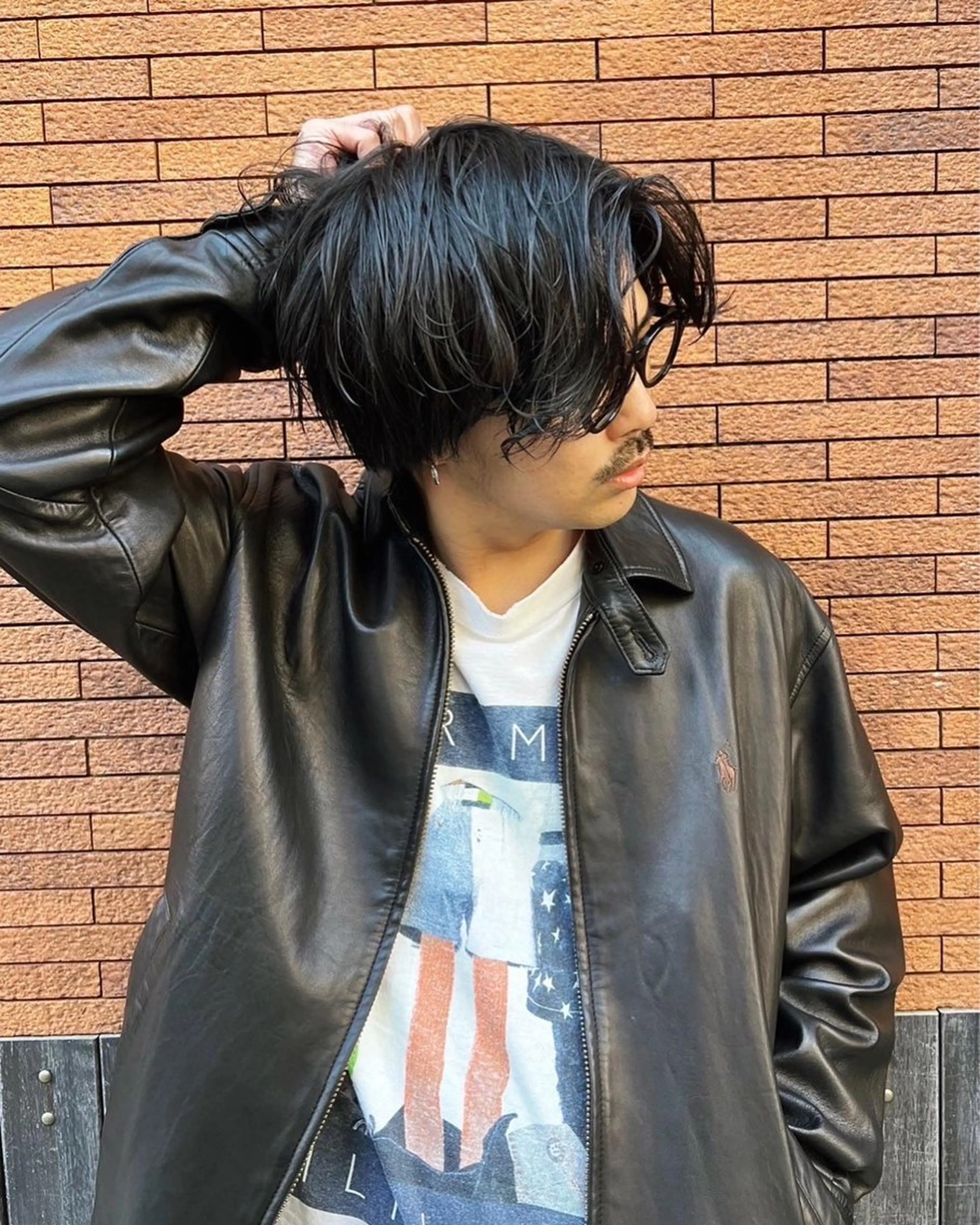 ミディアム パーマ メンズ カット パーマ トリートメント 高評価/パーマ平塚 章悟【tetsu】のヘアスタイル