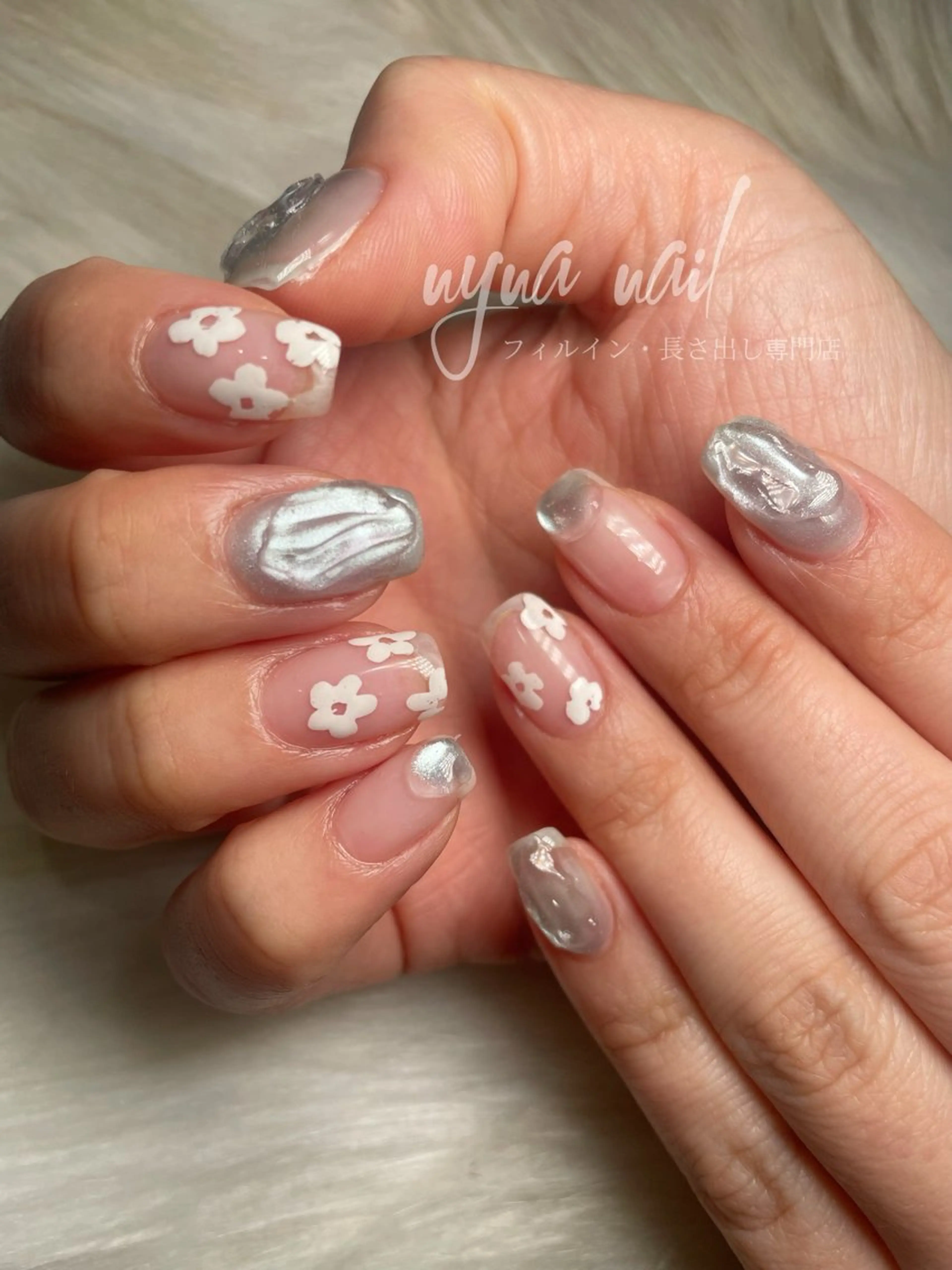ネイル ニュアンスネイル 春ネイル Nyna nail Chiakiのネイルデザイン