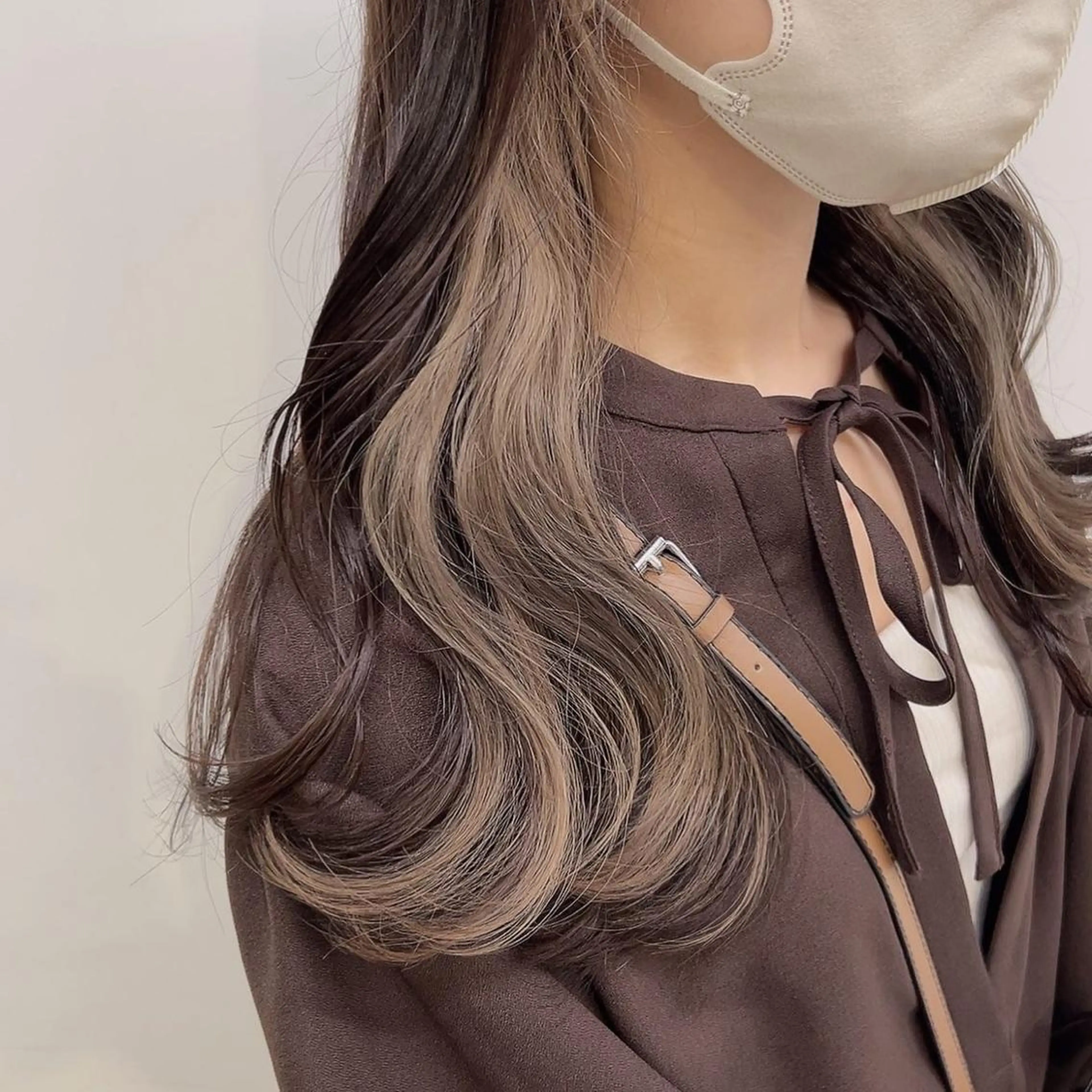 ミディアム カラー ヘアカラー トリートメント ヘッドスパ ヘアセット 🥞ベージュ系カラー 【すずきりほ】🥞のヘアスタイル