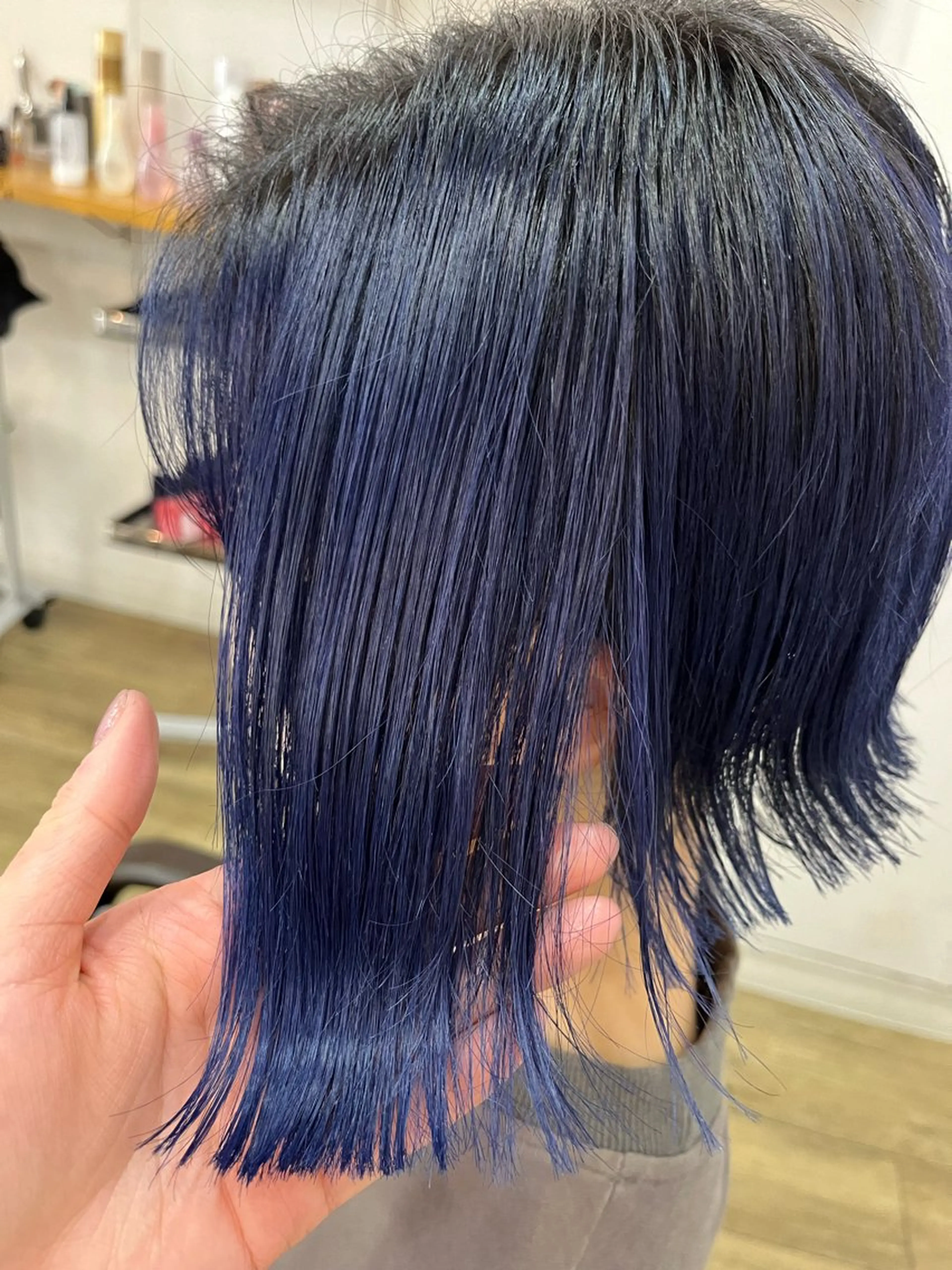 ミディアム カラー ブルーカラー ブルーラベンダー ラベンダーカラー ヘアカラー 似合わせ/ブリーチ/ 髪質改善/ミクෆ‪のヘアスタイル