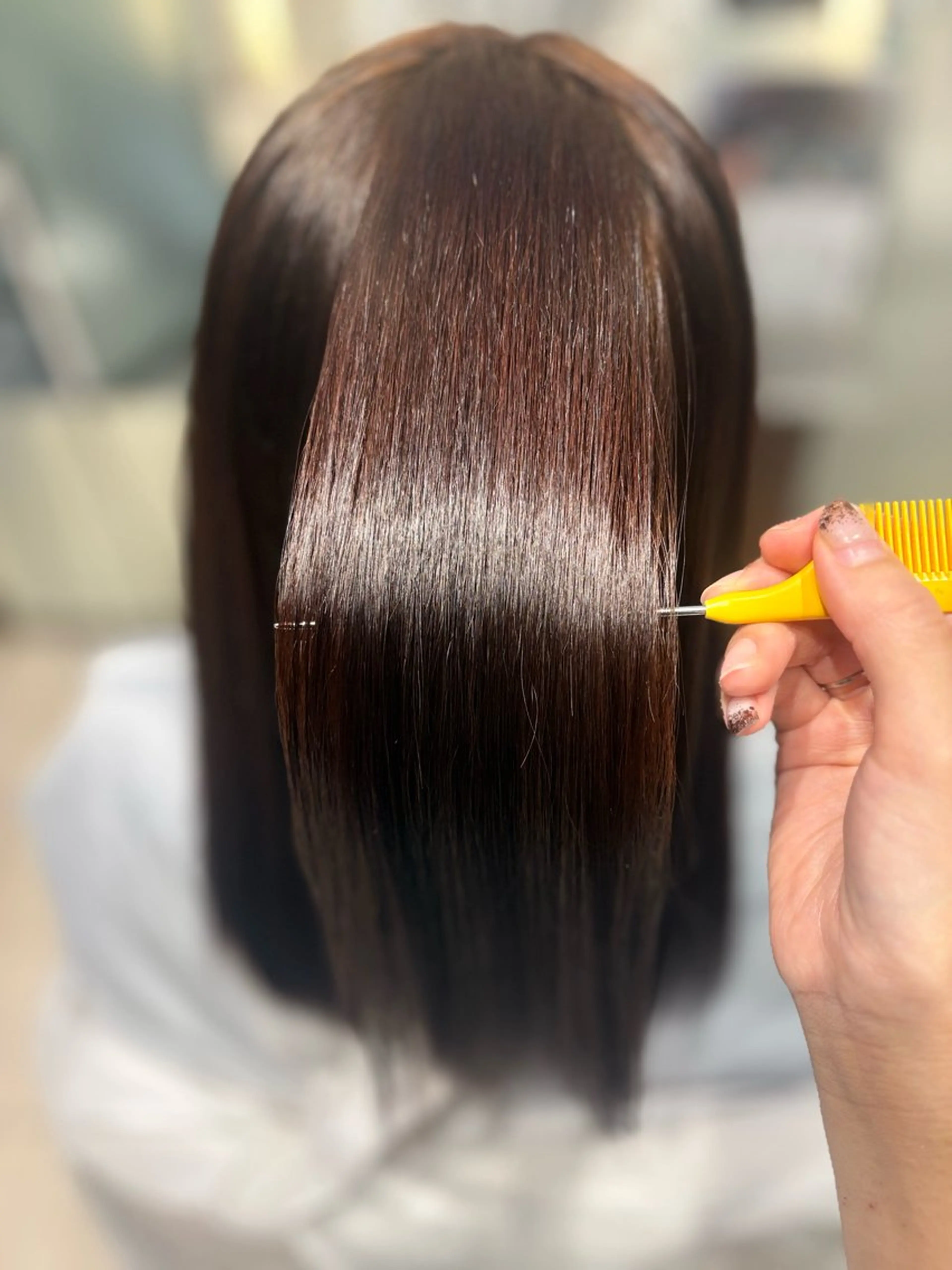 ミディアム 縮毛矯正 トリートメント Koharu 髪質改善カラーのヘアスタイル