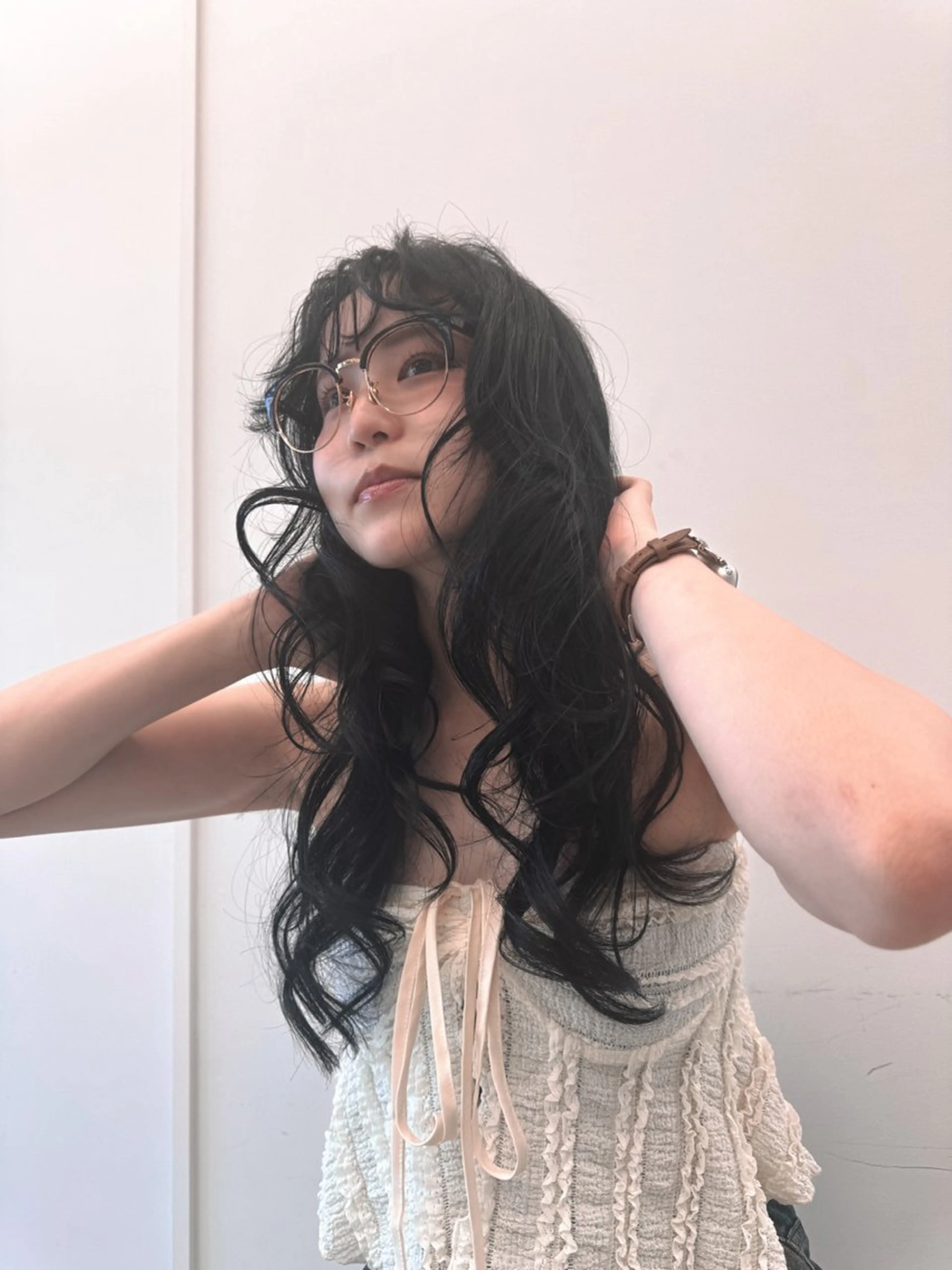 ロング パーマ デジタルパーマ カット パーマ saki/メンズパー マ・デザインカラーのヘアスタイル