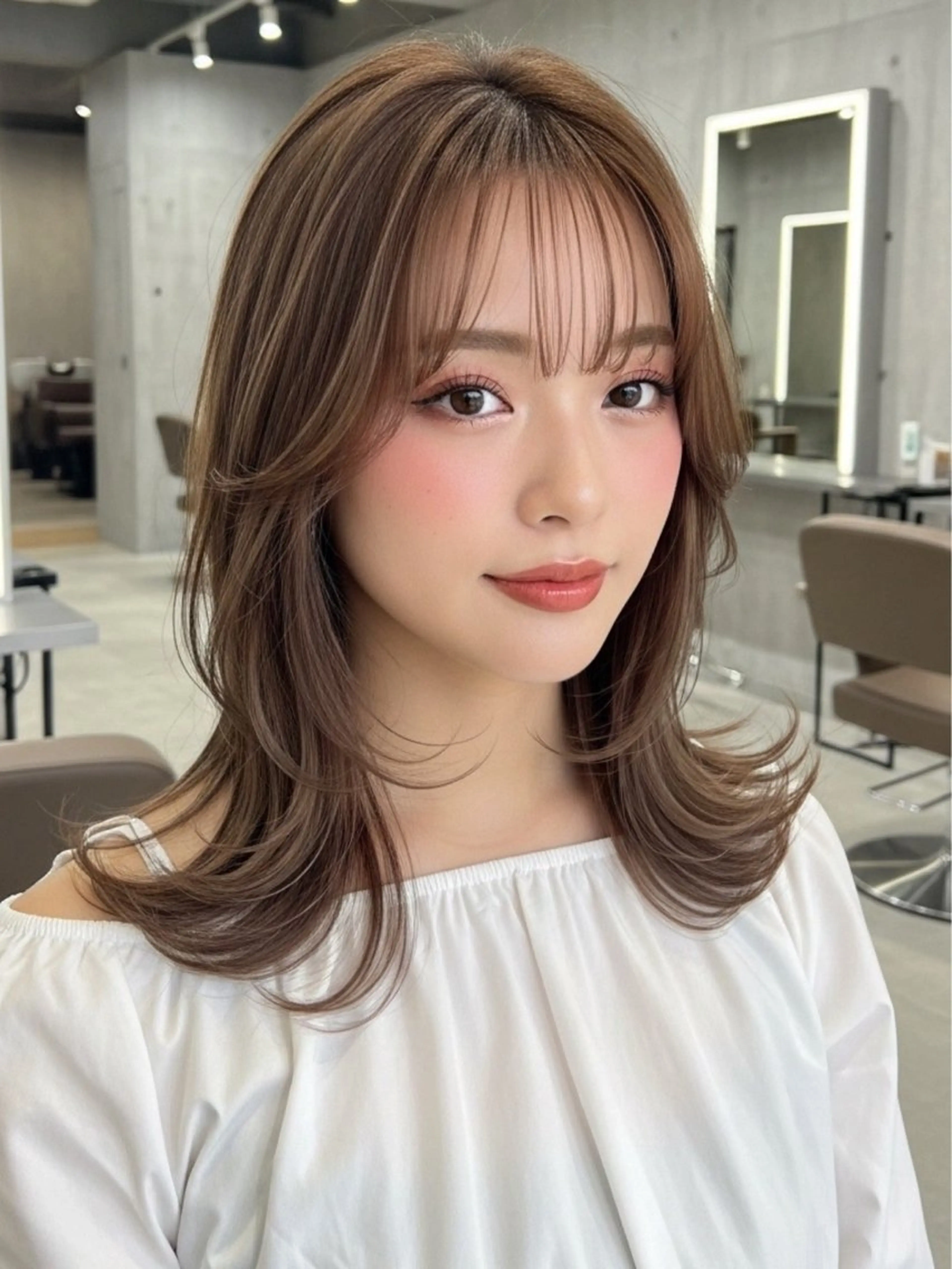 ミディアム 似合わせボブ✖️ 韓国レイヤー✨小関のヘアスタイル